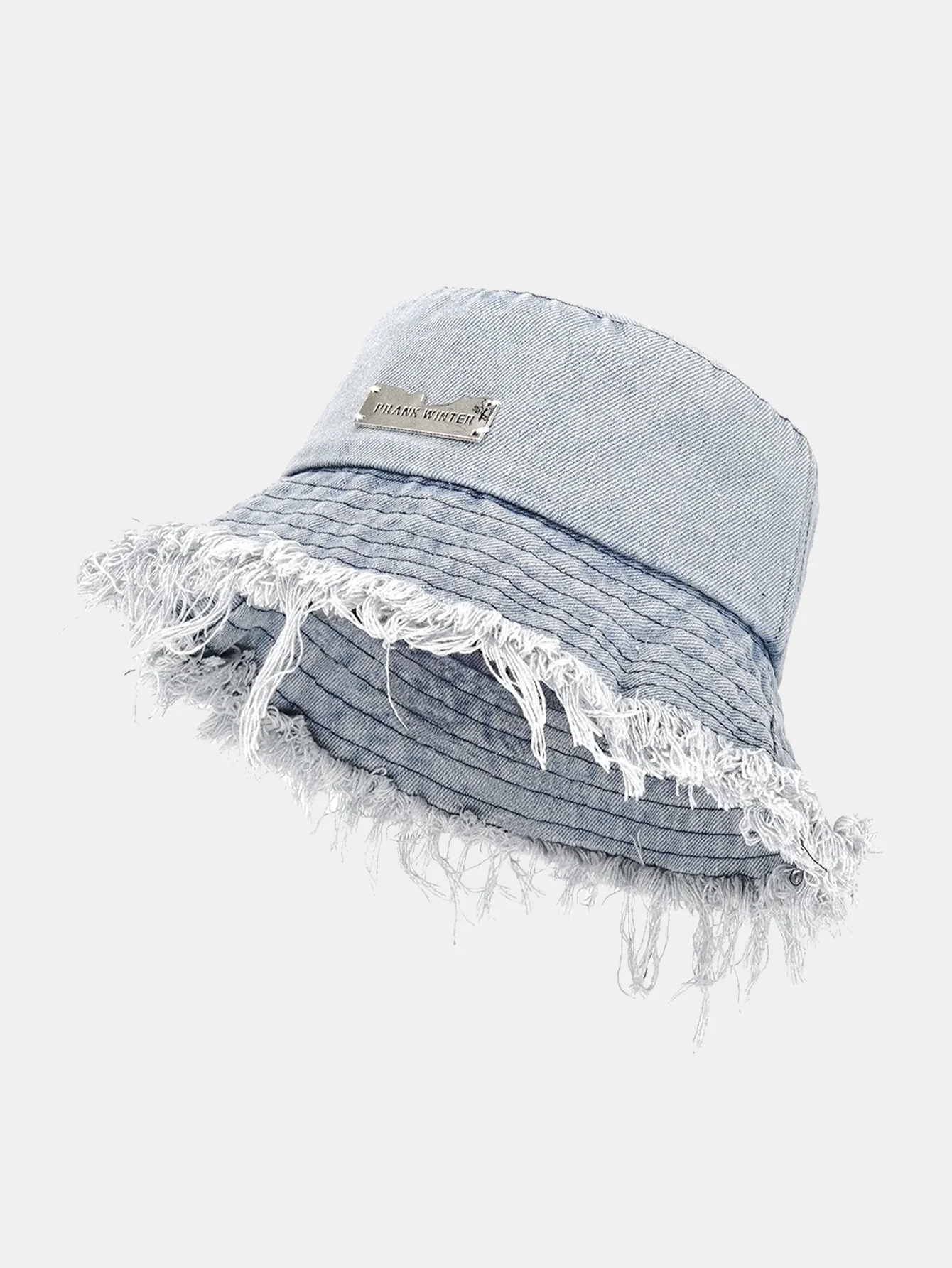 Distressed Frayed Edge Cowboy Bucket Hat - Image 2