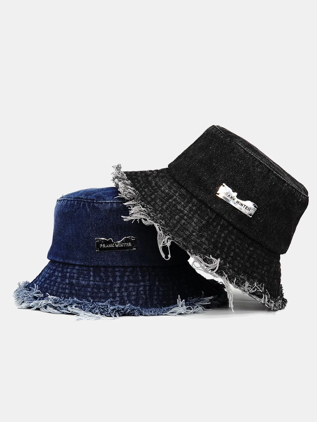Distressed Frayed Edge Cowboy Bucket Hat - Image 4