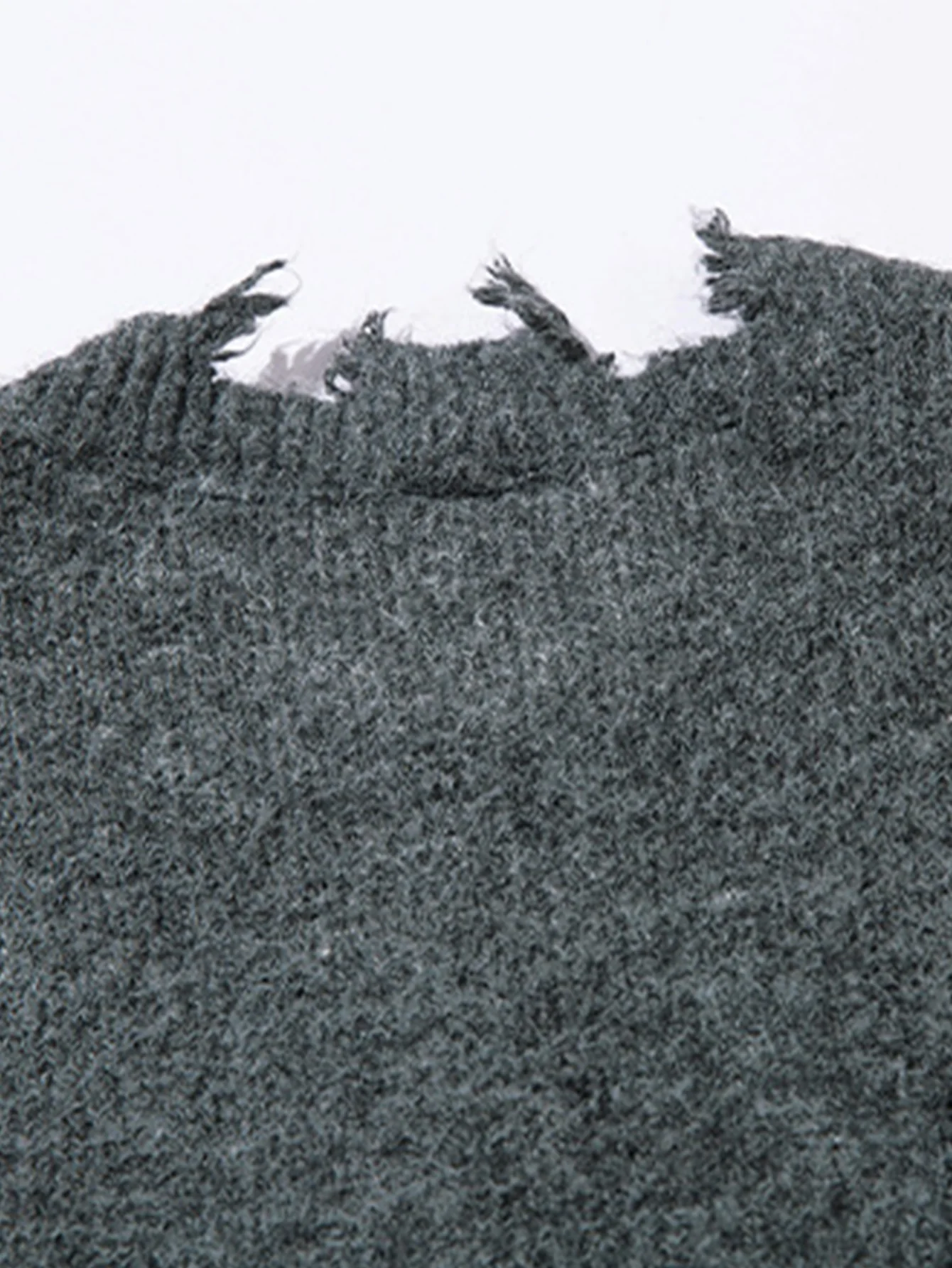 Verwaschener Strickpullover mit Viertel-Reißverschluss - Image 5