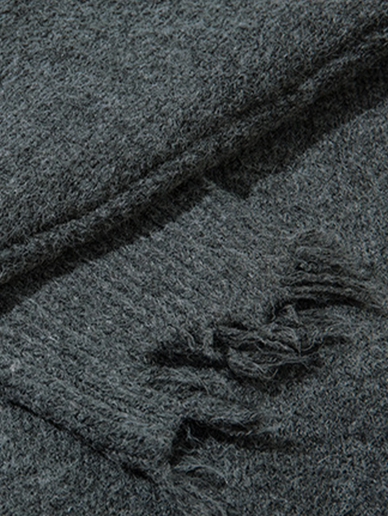 Verwaschener Strickpullover mit Viertel-Reißverschluss - Image 6