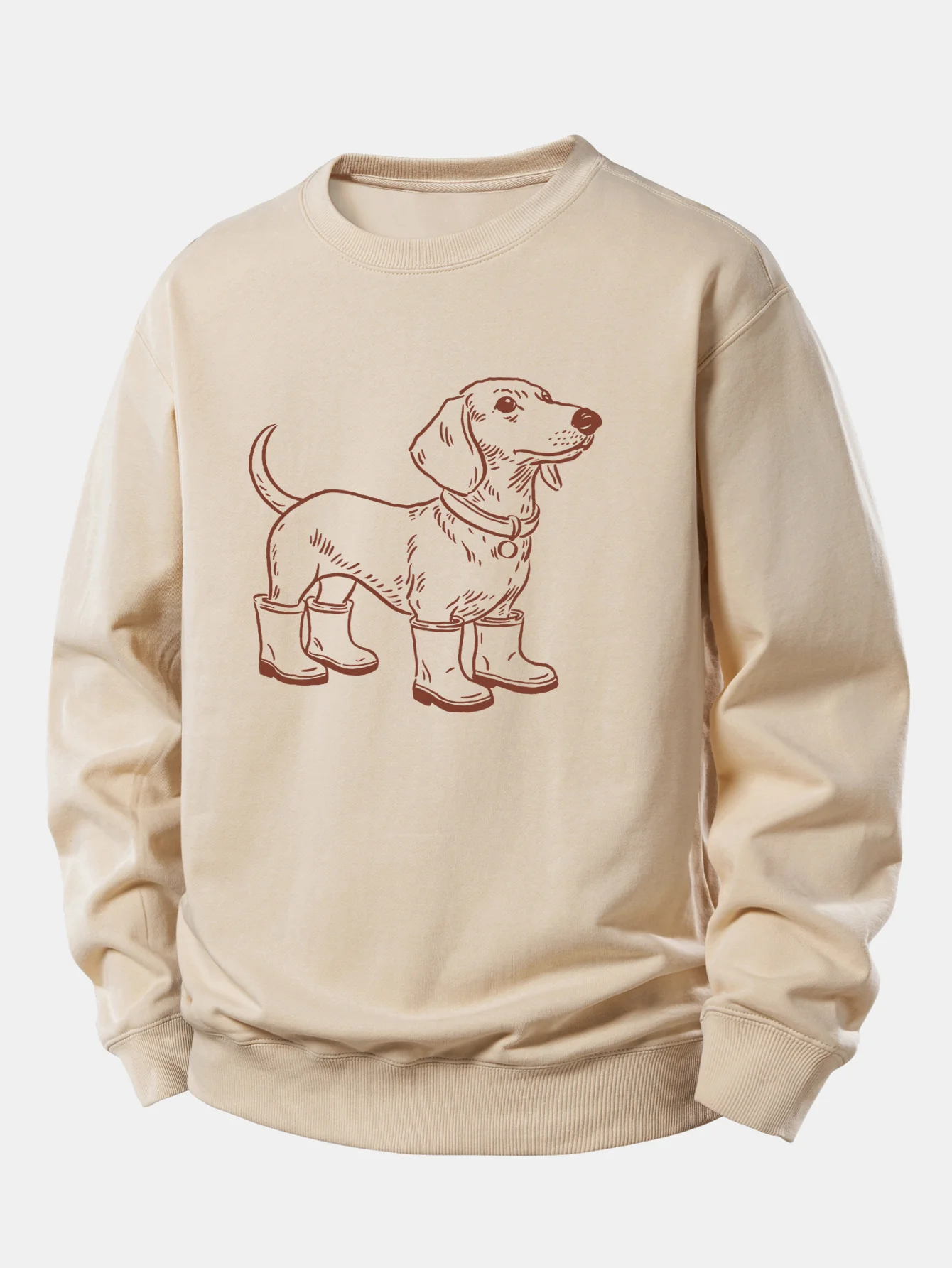 Dog In Boots Print Relax Fit Sweatshirt