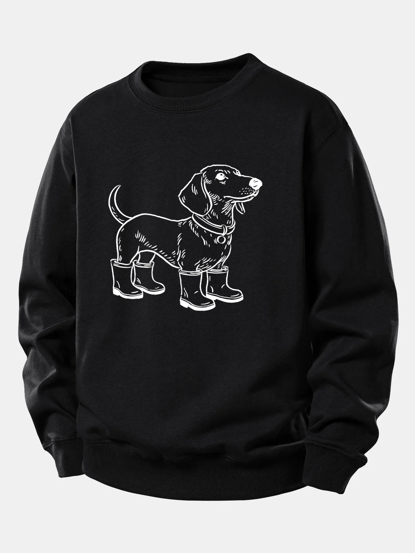Dog In Boots Print Relax Fit Sweatshirt - Image 5