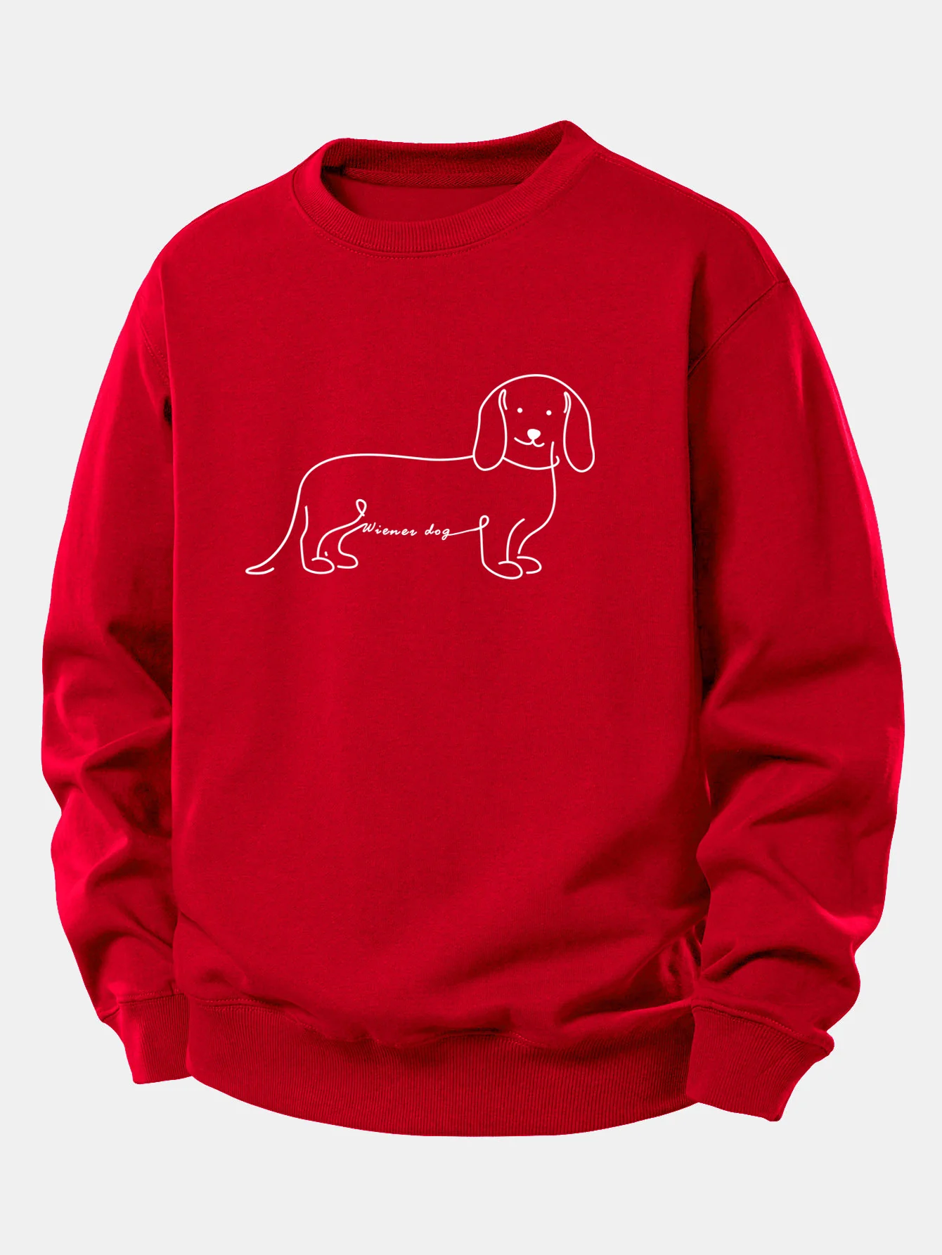 Dog Line Print Relax Fit Sweatshirt - Image 10
