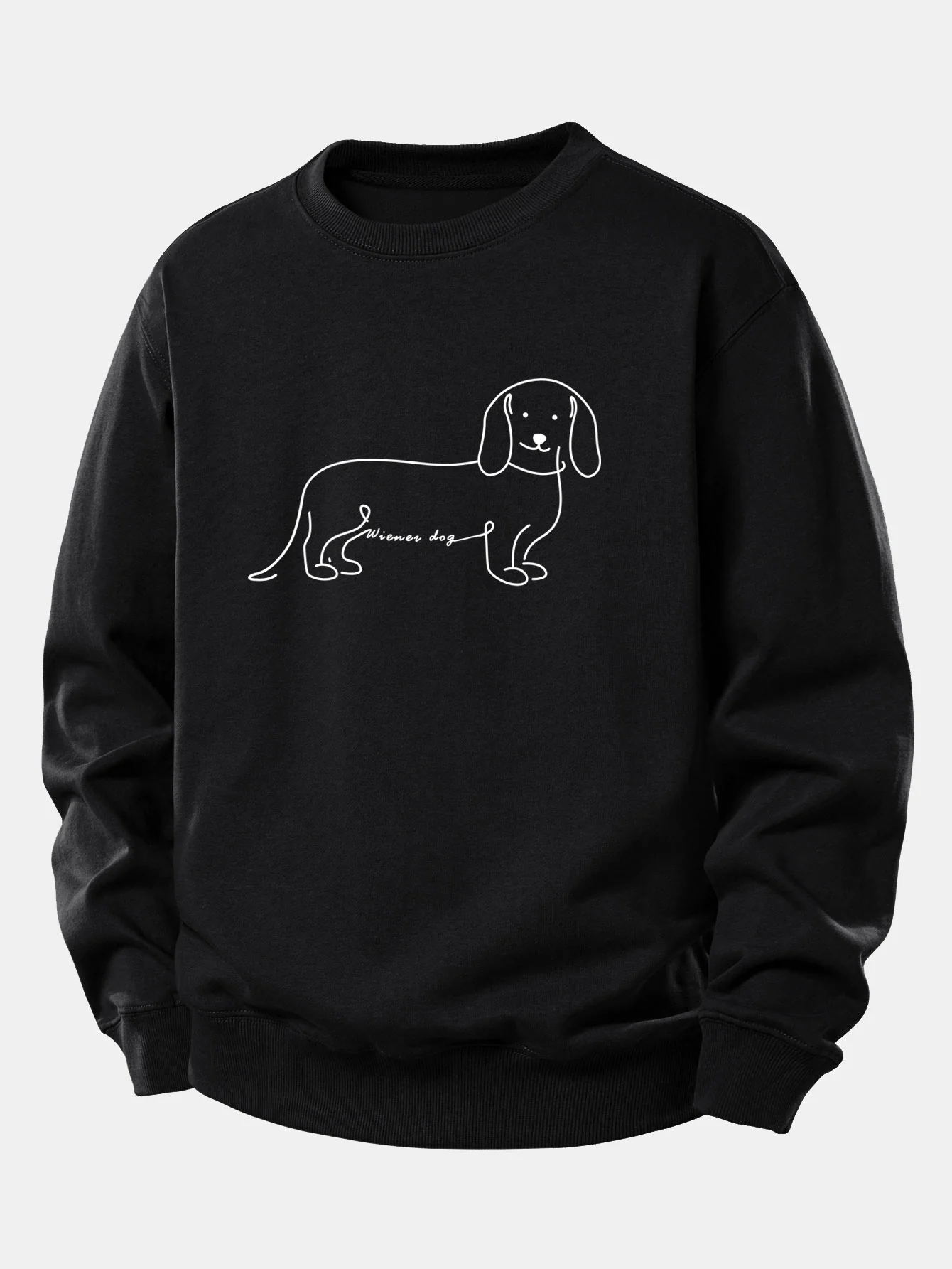 Dog Line Print Relax Fit Sweatshirt - Image 2