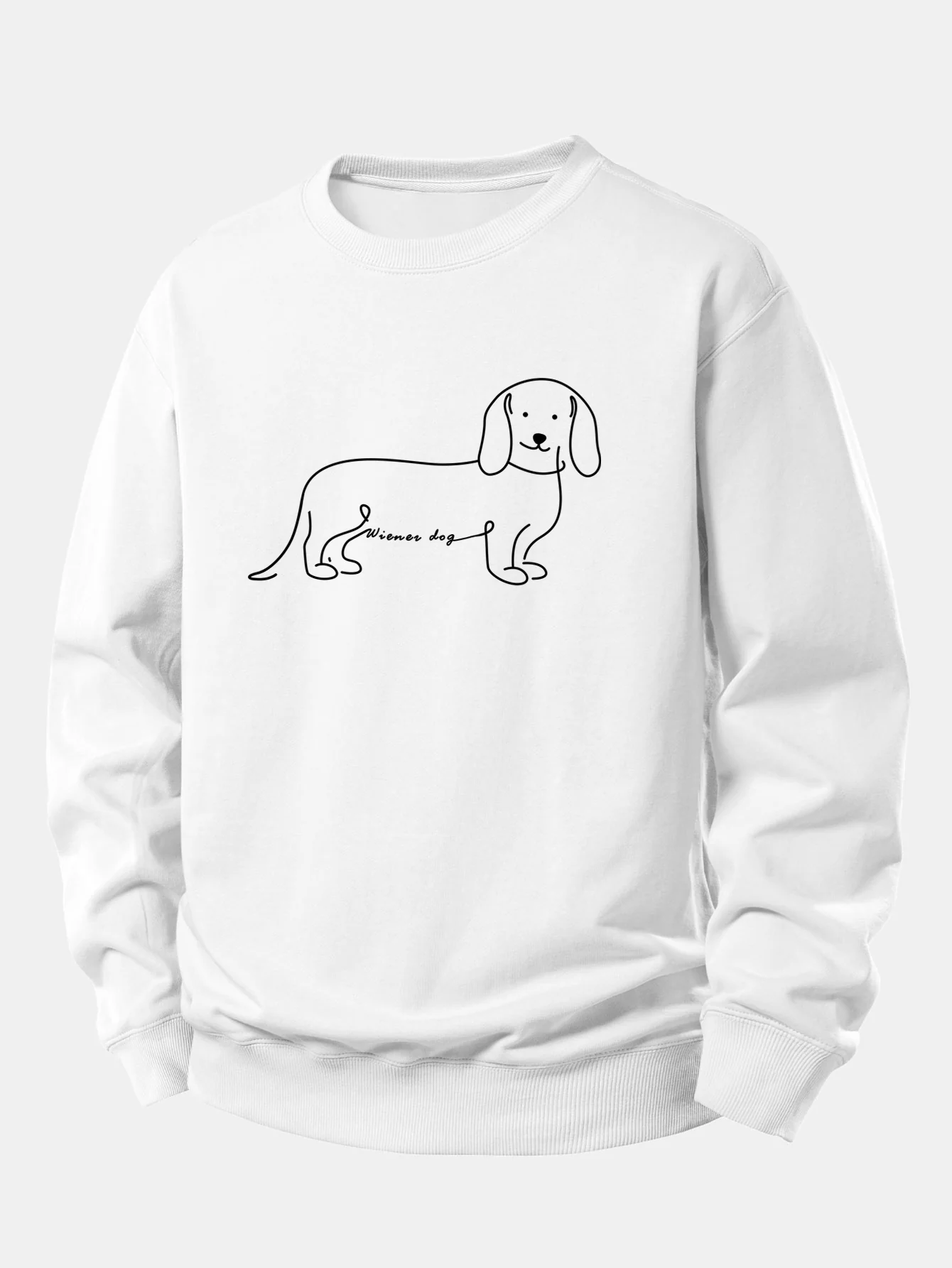 Dog Line Print Relax Fit Sweatshirt - Image 3