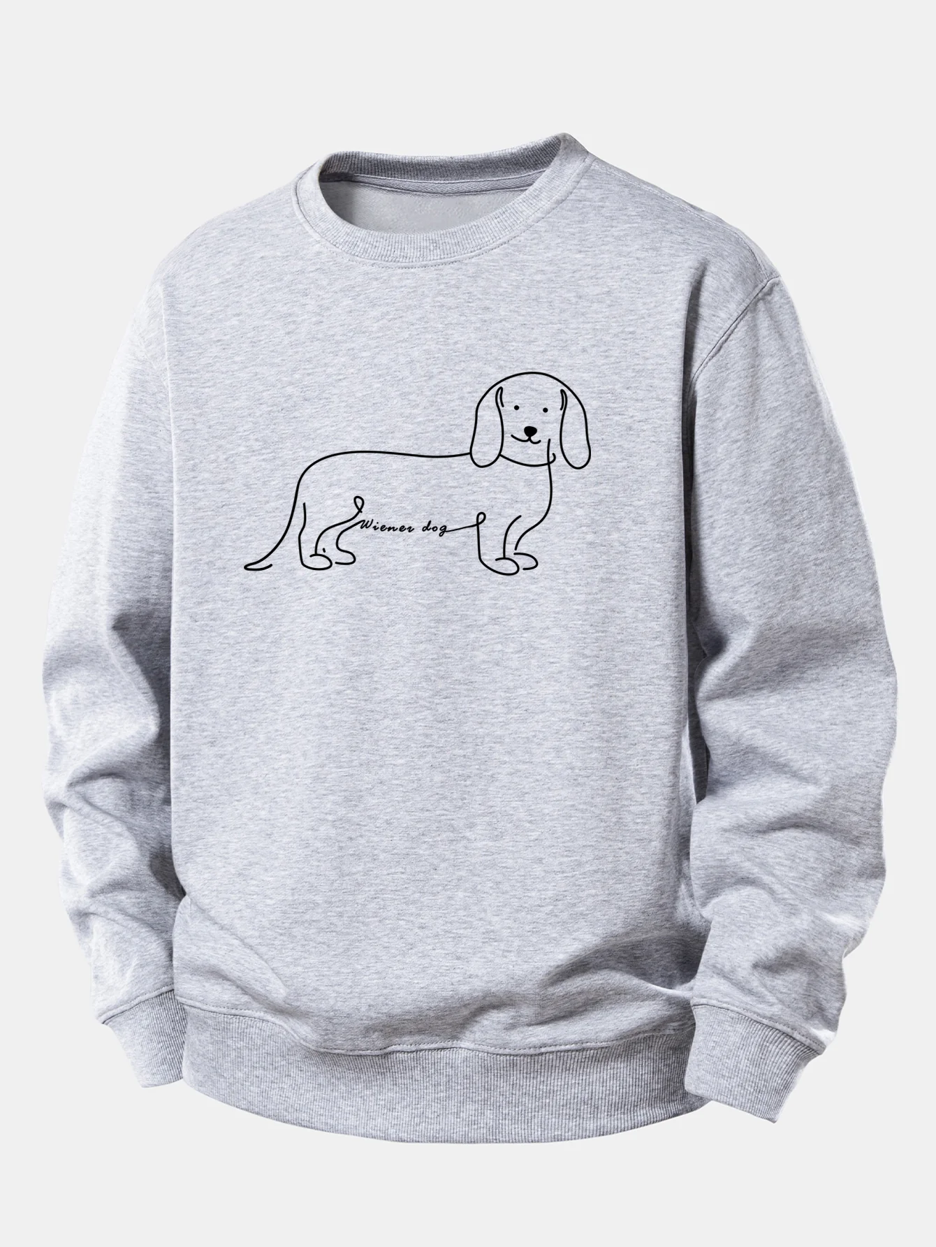 Dog Line Print Relax Fit Sweatshirt - Image 5