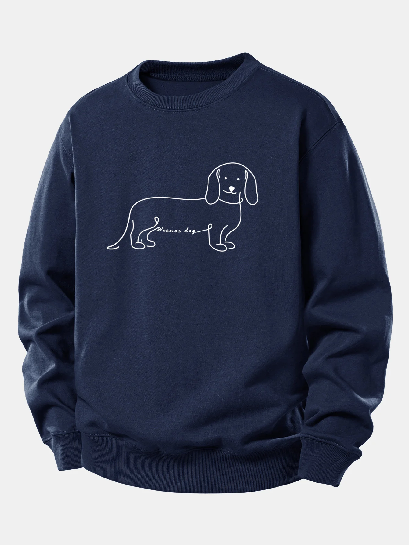Dog Line Print Relax Fit Sweatshirt - Image 6