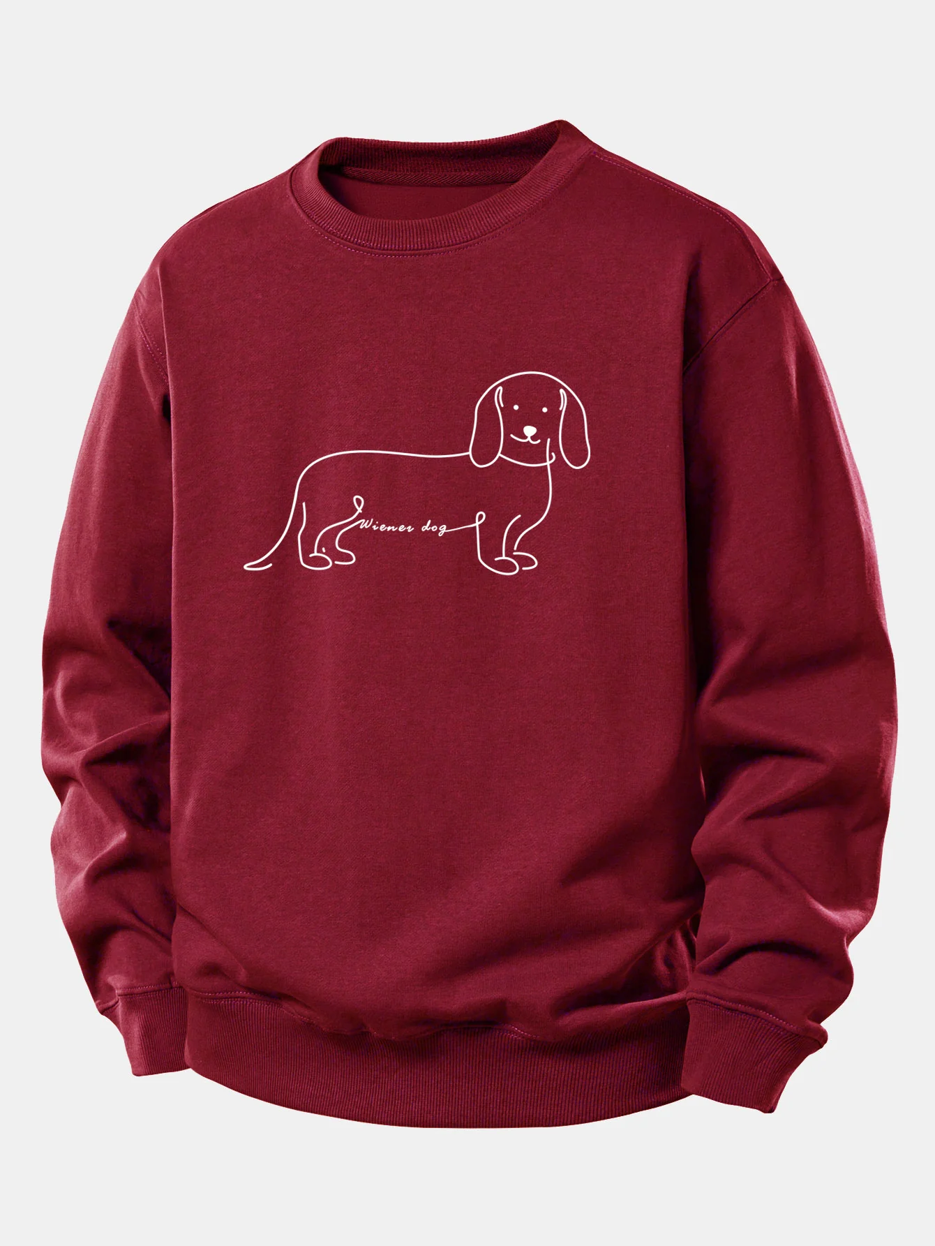 Dog Line Print Relax Fit Sweatshirt - Image 7