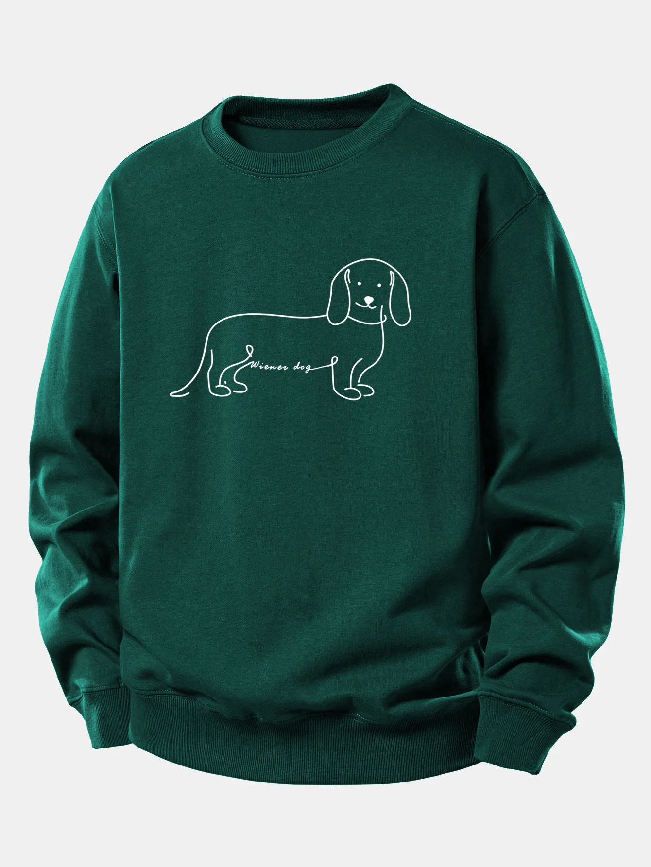 Dog Line Print Relax Fit Sweatshirt - Image 9