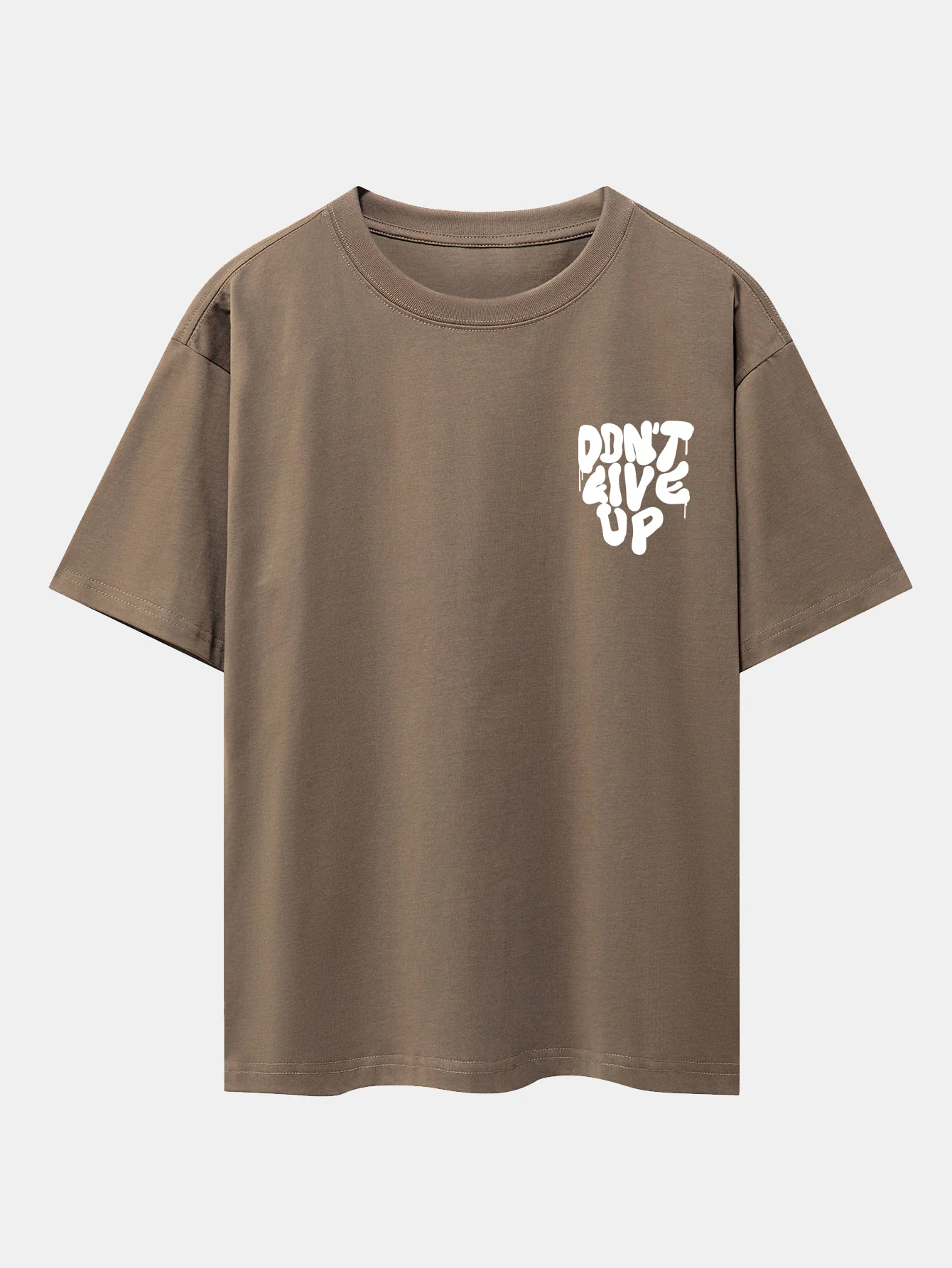 Nicht Aufgeben Print Drop Shoulder Oversize T-Shirt - Image 10