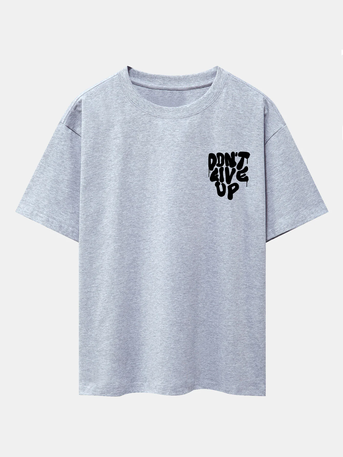 Nicht Aufgeben Print Drop Shoulder Oversize T-Shirt - Image 14