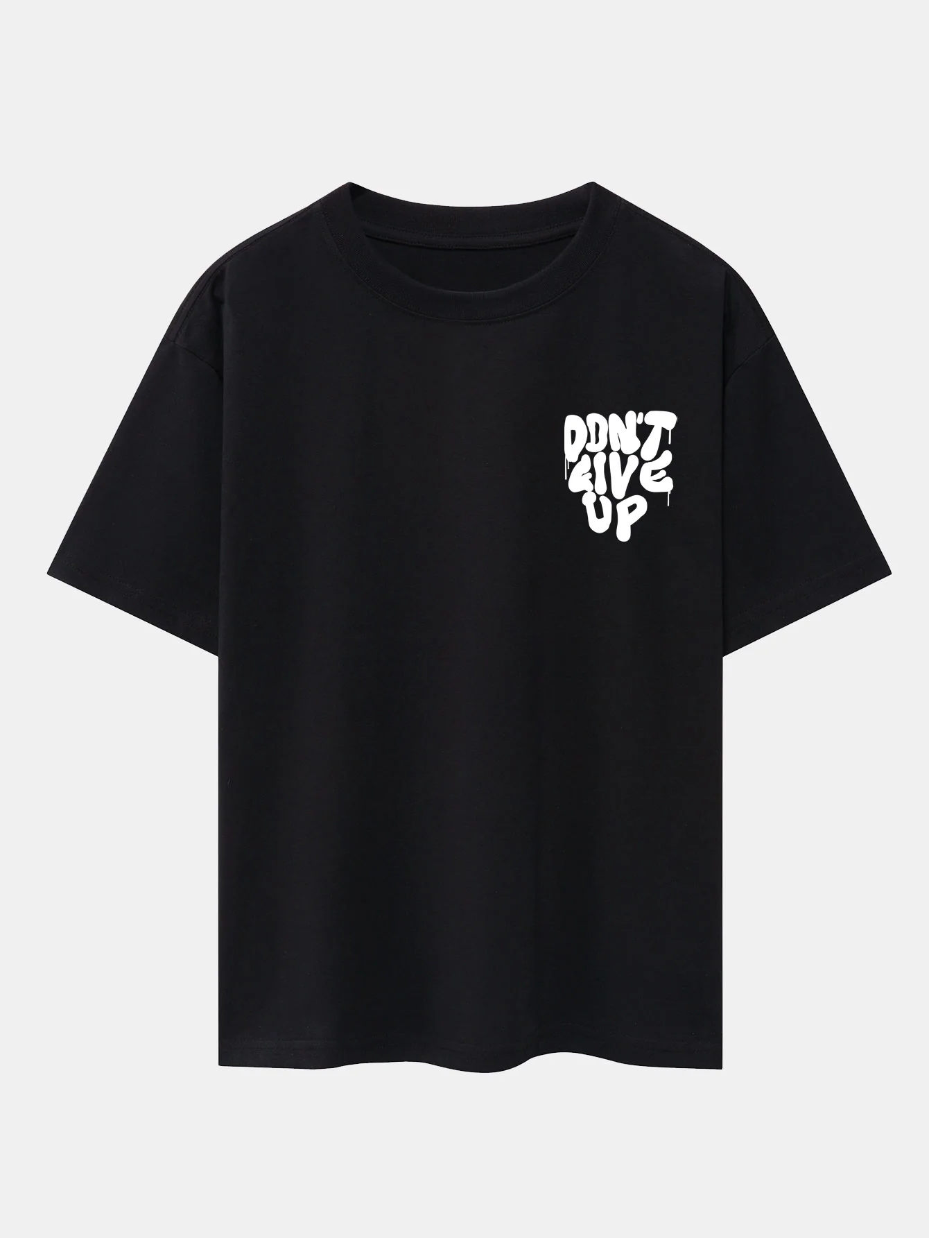 Nicht Aufgeben Print Drop Shoulder Oversize T-Shirt - Image 4