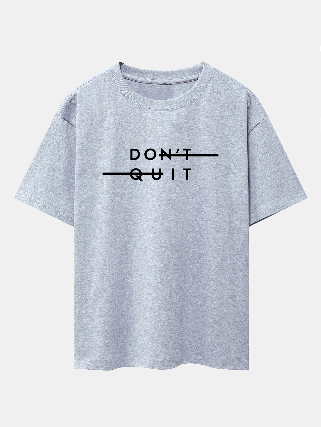 "Gib Nicht Auf" Print Drop Shoulder Oversize T-Shirt - Image 12