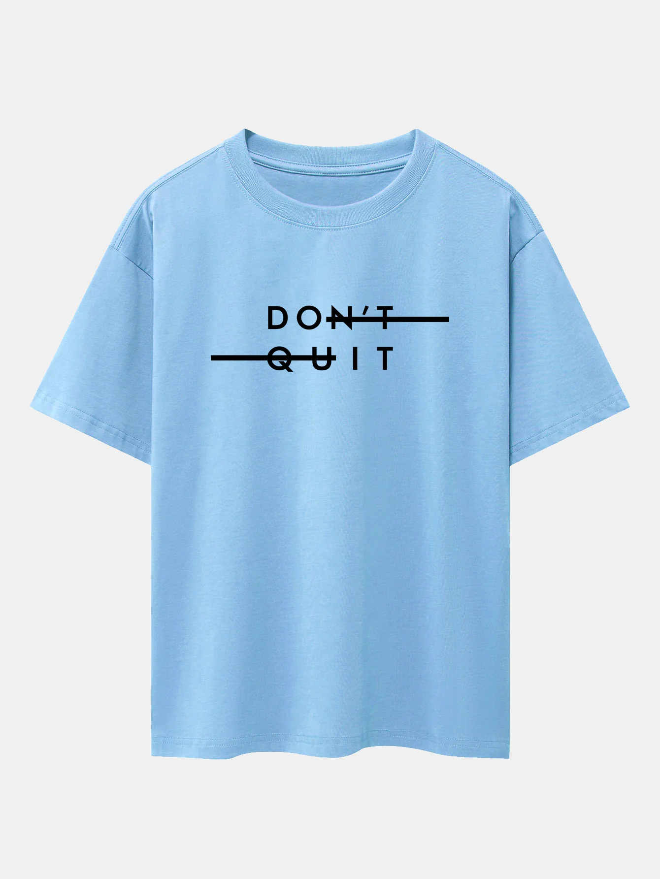 "Gib Nicht Auf" Print Drop Shoulder Oversize T-Shirt - Image 13