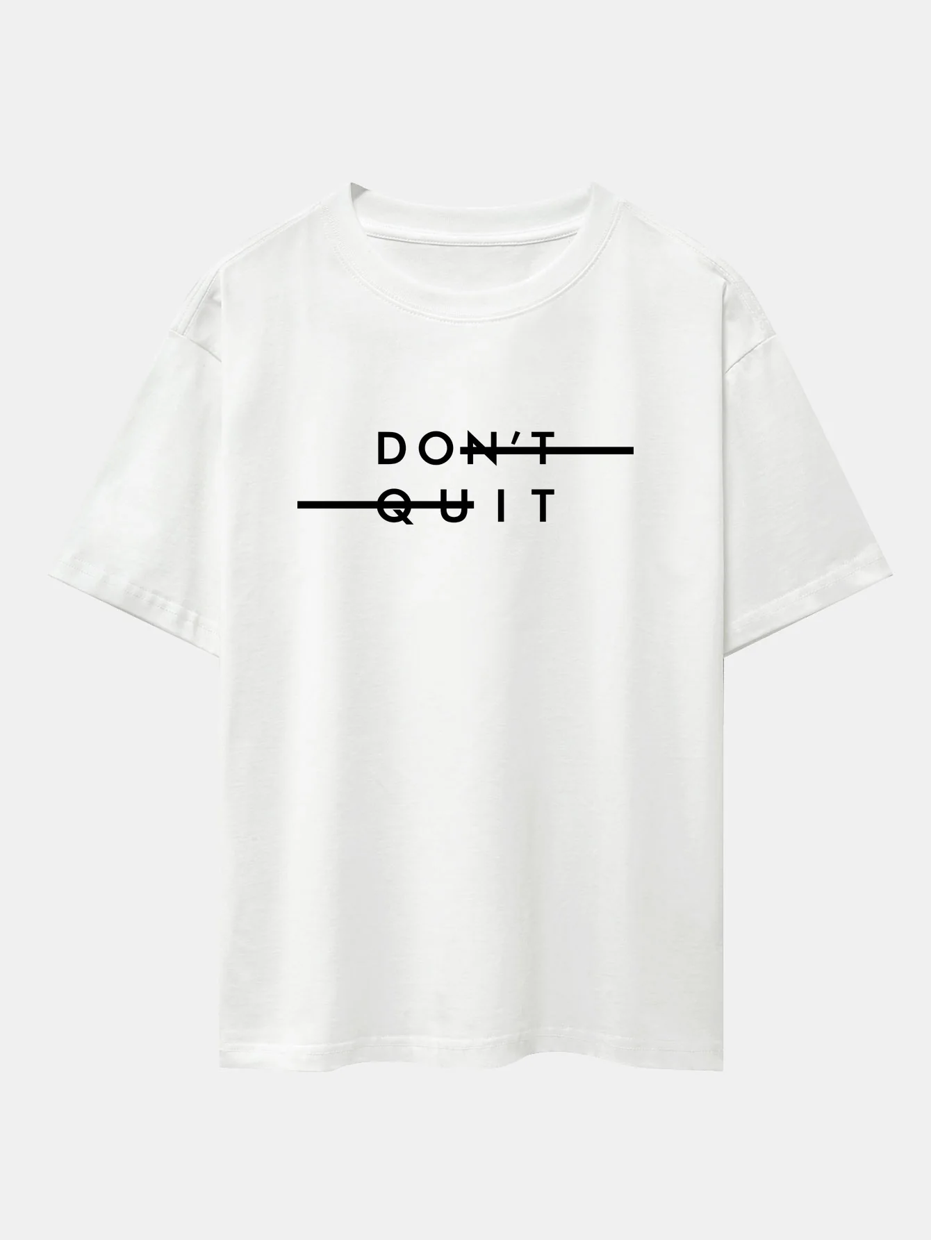 "Gib Nicht Auf" Print Drop Shoulder Oversize T-Shirt - Image 3