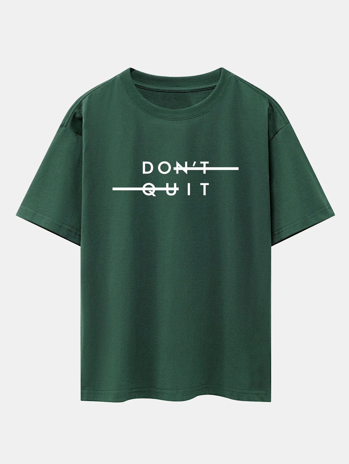 "Gib Nicht Auf" Print Drop Shoulder Oversize T-Shirt - Image 9