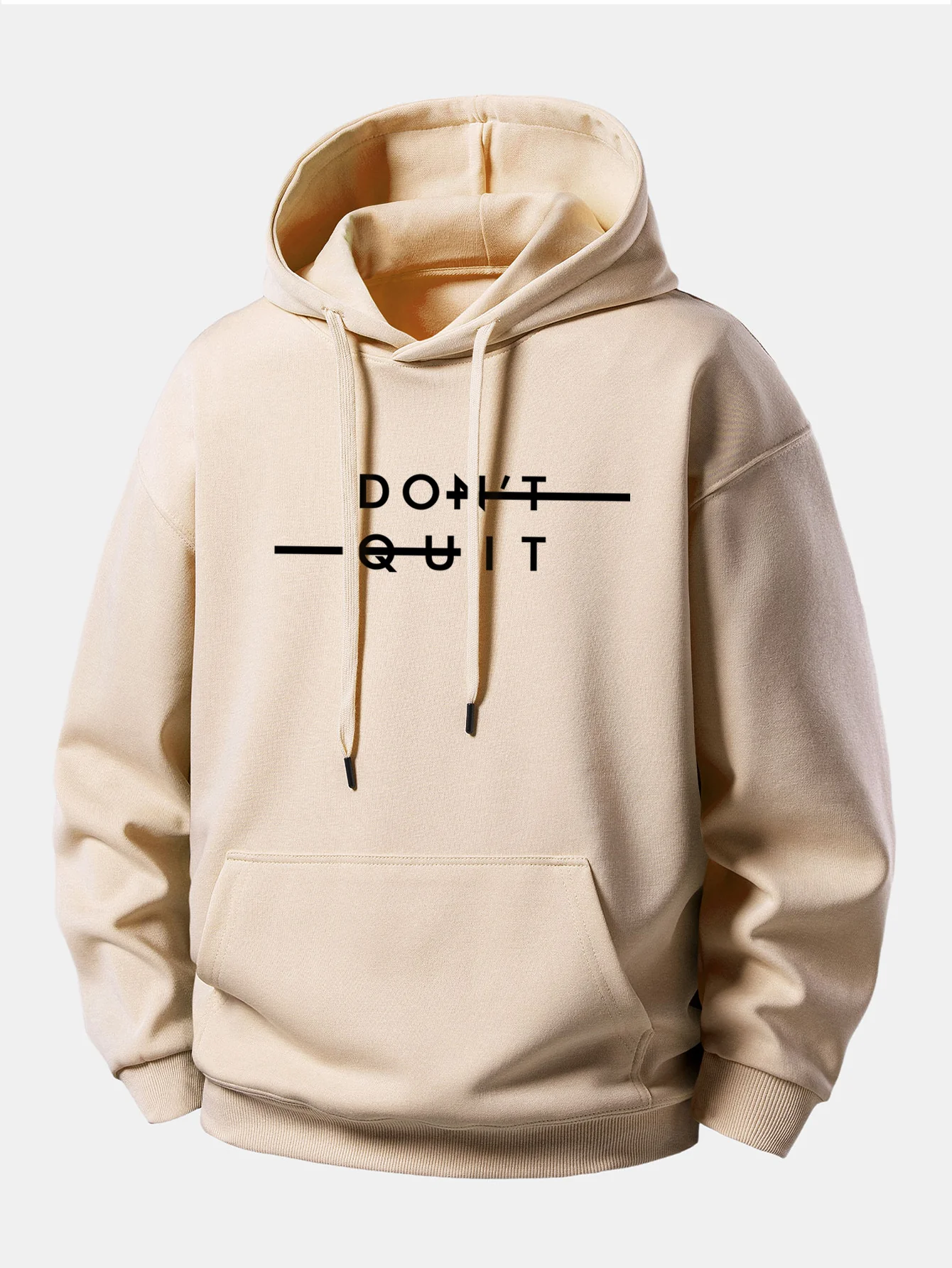 Don't Quit Print Relax Fit Hoodie - Image 2
