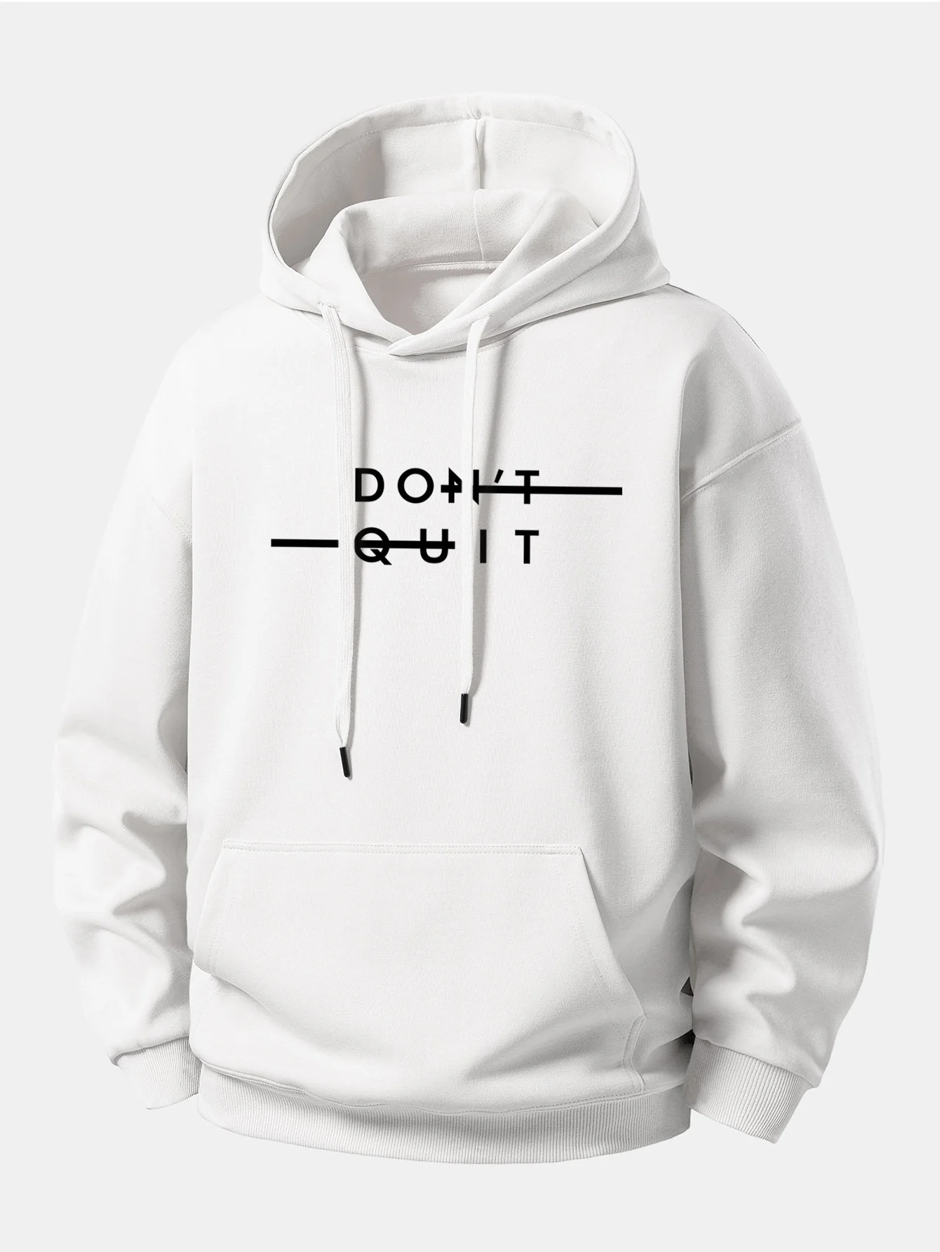 Don't Quit Print Relax Fit Hoodie - Image 4