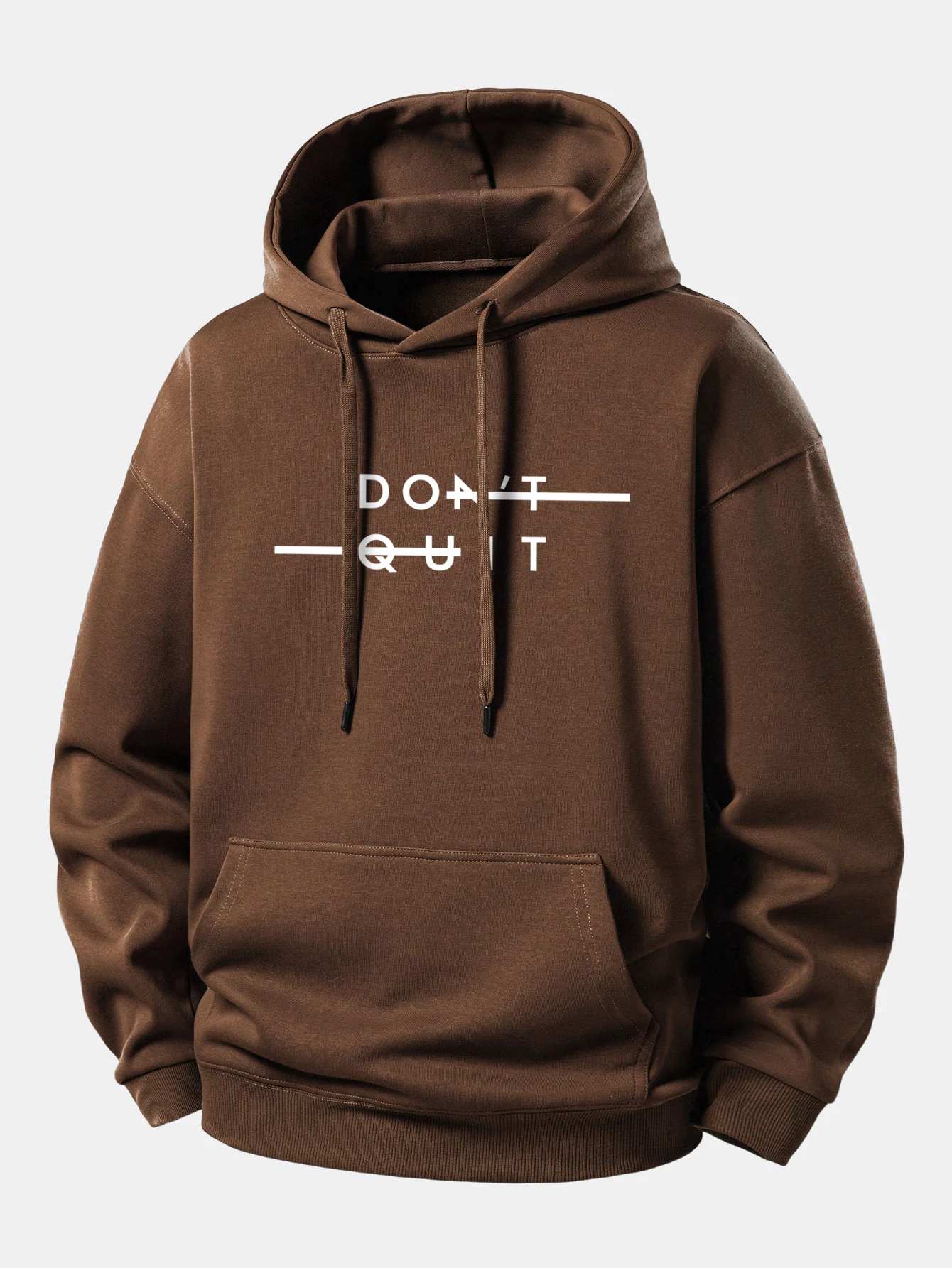 Don't Quit Print Relax Fit Hoodie - Image 8