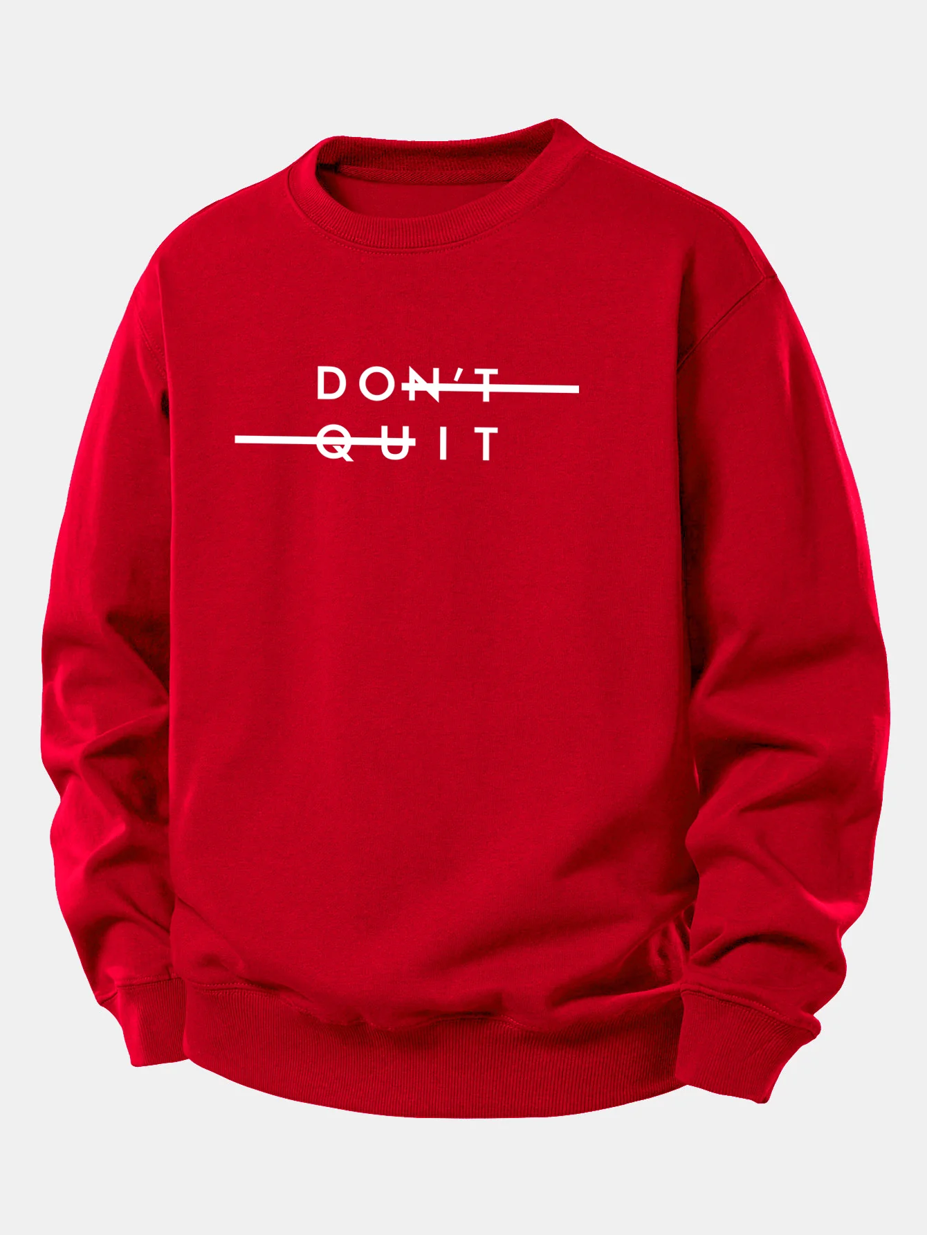 Nicht Aufgeben Druck Entspannter Schnitt Sweatshirt - Image 10