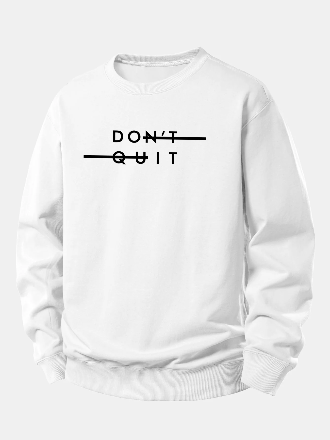 Nicht Aufgeben Druck Entspannter Schnitt Sweatshirt - Image 2
