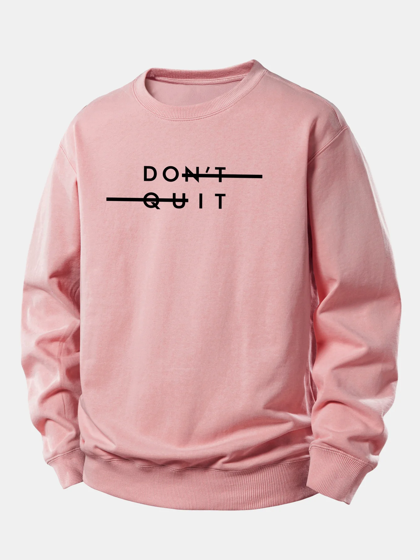 Nicht Aufgeben Druck Entspannter Schnitt Sweatshirt - Image 3