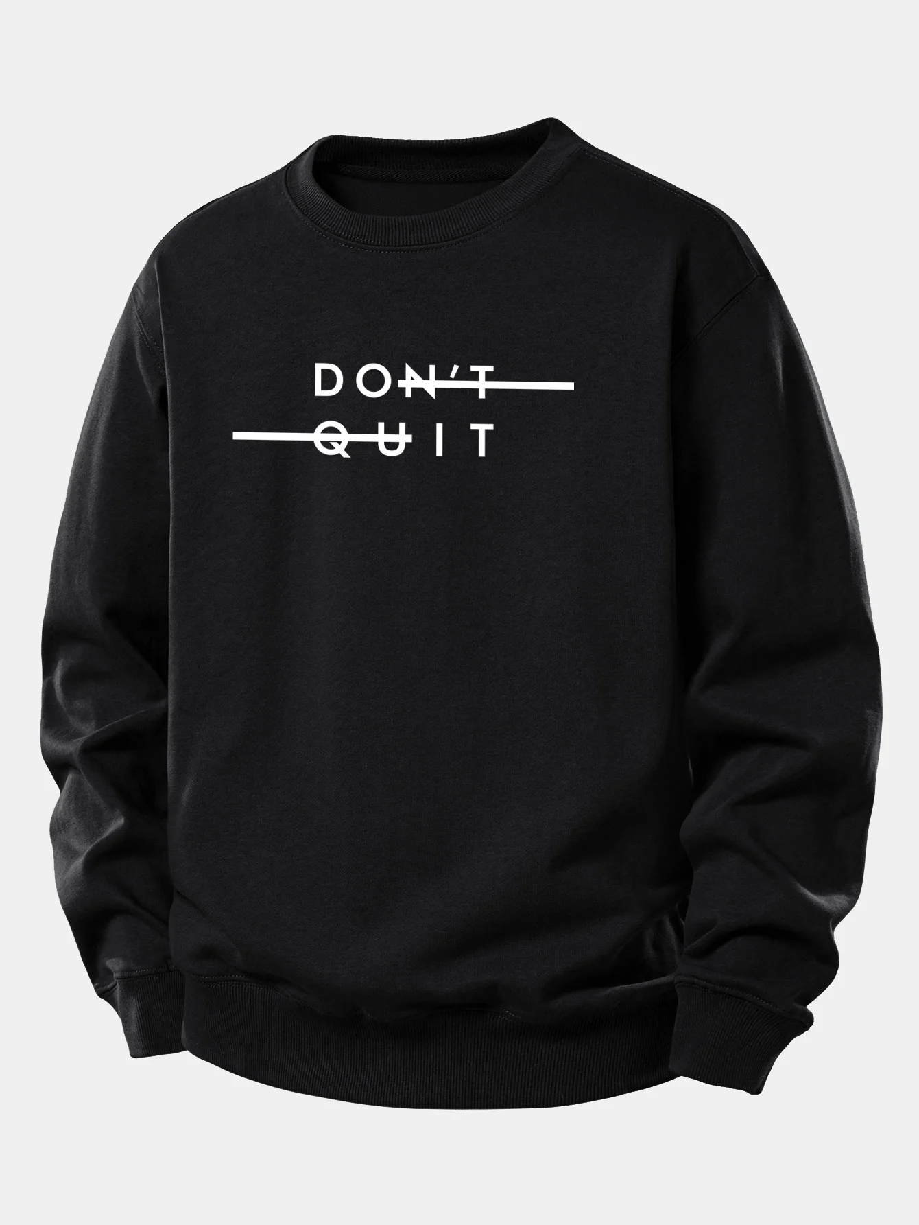 Nicht Aufgeben Druck Entspannter Schnitt Sweatshirt - Image 5