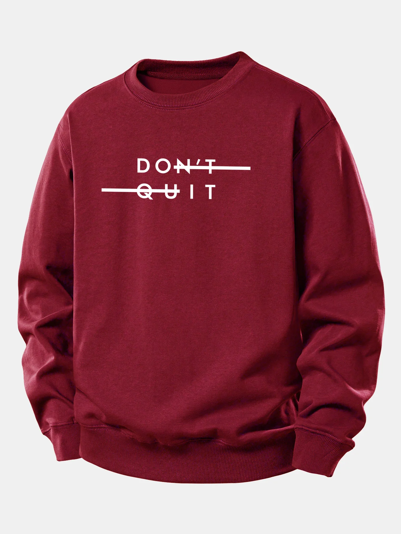 Nicht Aufgeben Druck Entspannter Schnitt Sweatshirt - Image 7