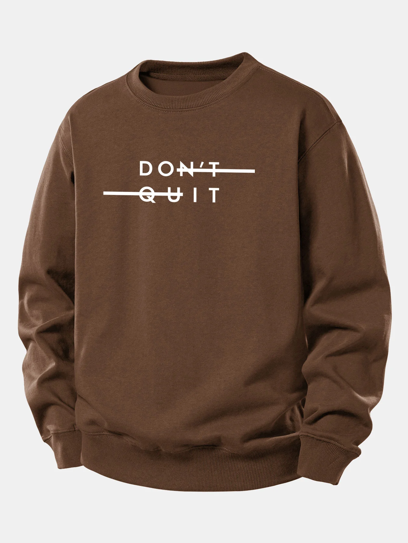 Nicht Aufgeben Druck Entspannter Schnitt Sweatshirt - Image 8