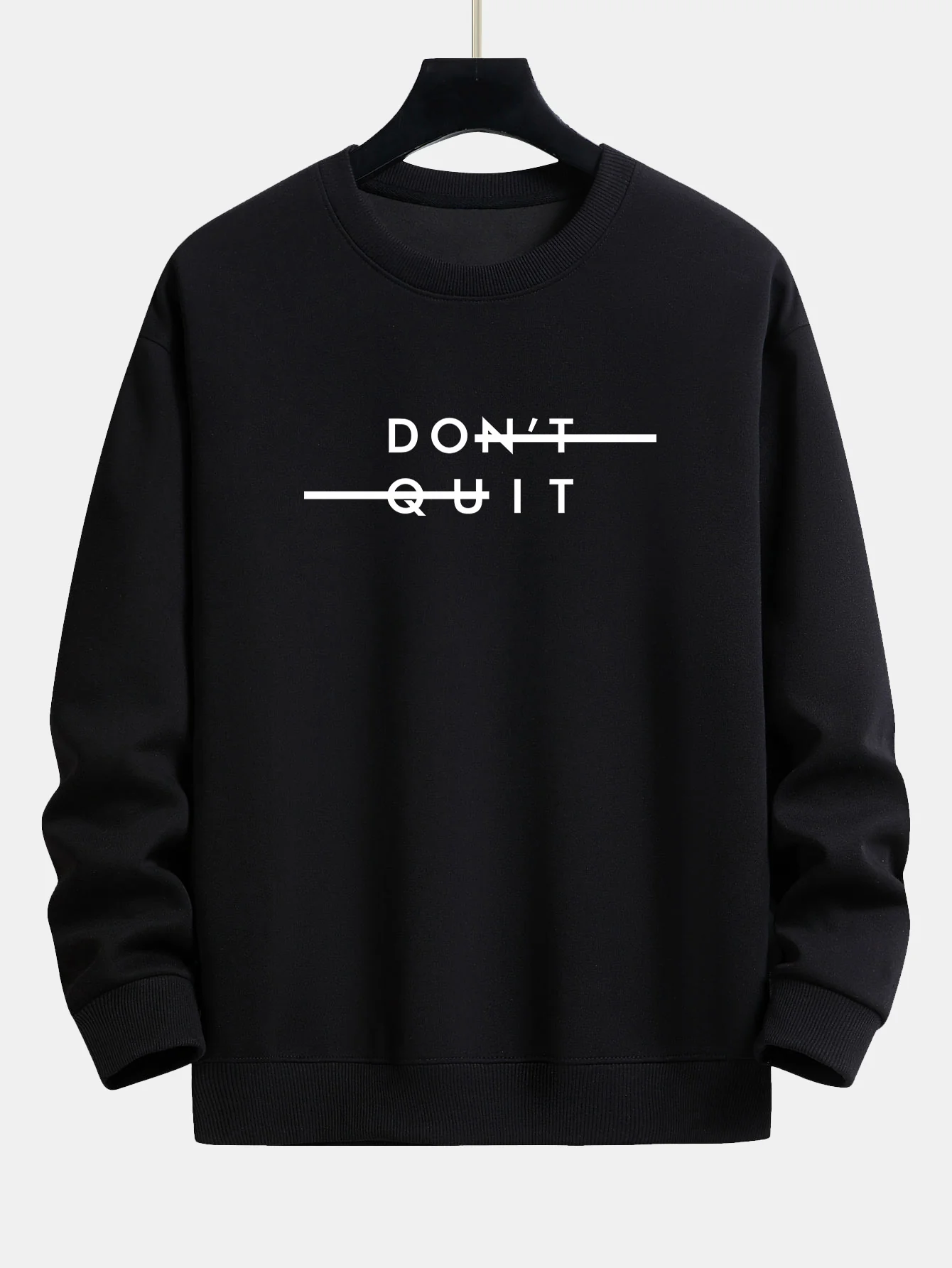 Gib nicht auf Druck Entspannt Passform Sweatshirt - Image 2