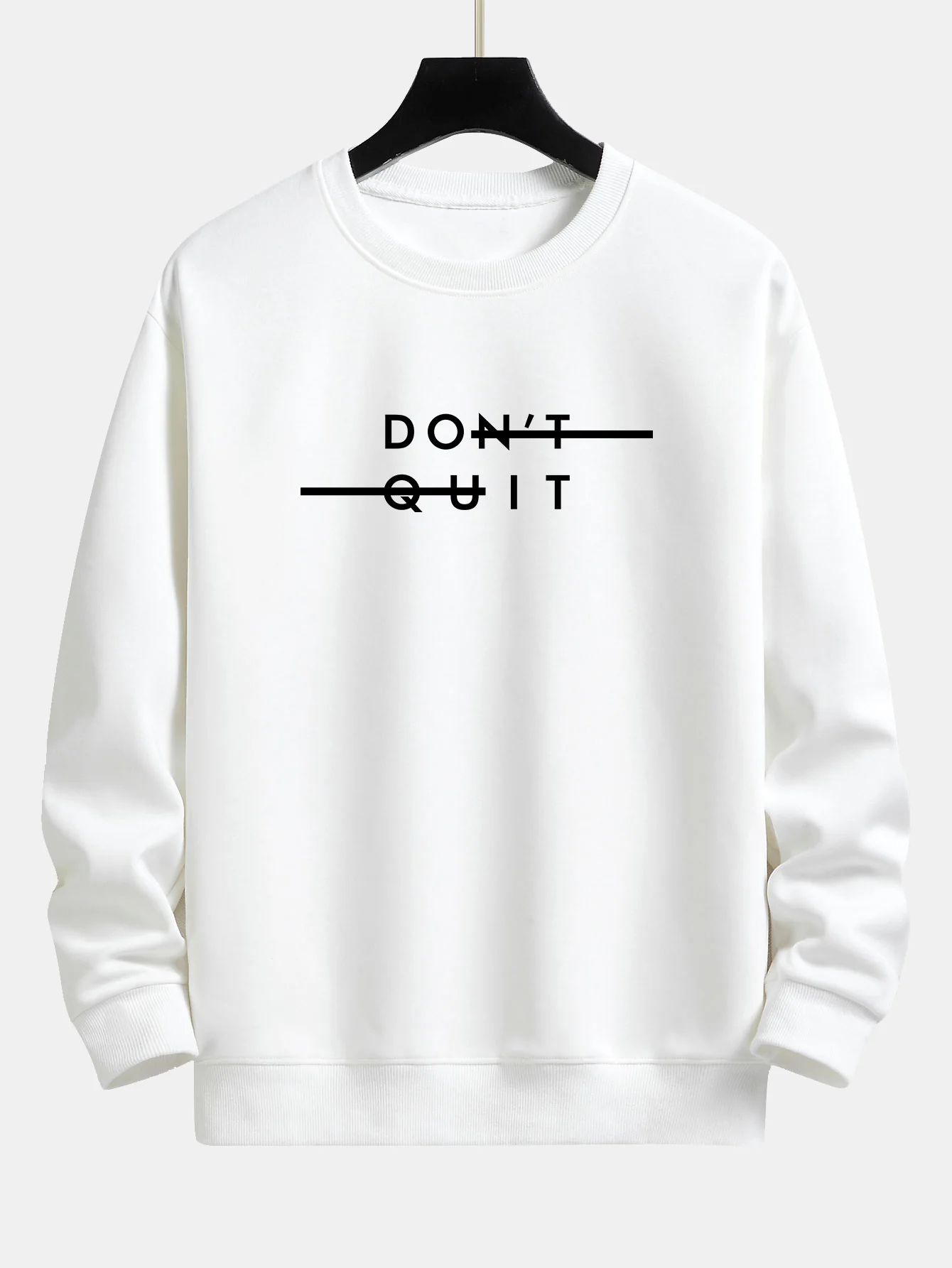 Gib nicht auf Druck Entspannt Passform Sweatshirt - Image 3