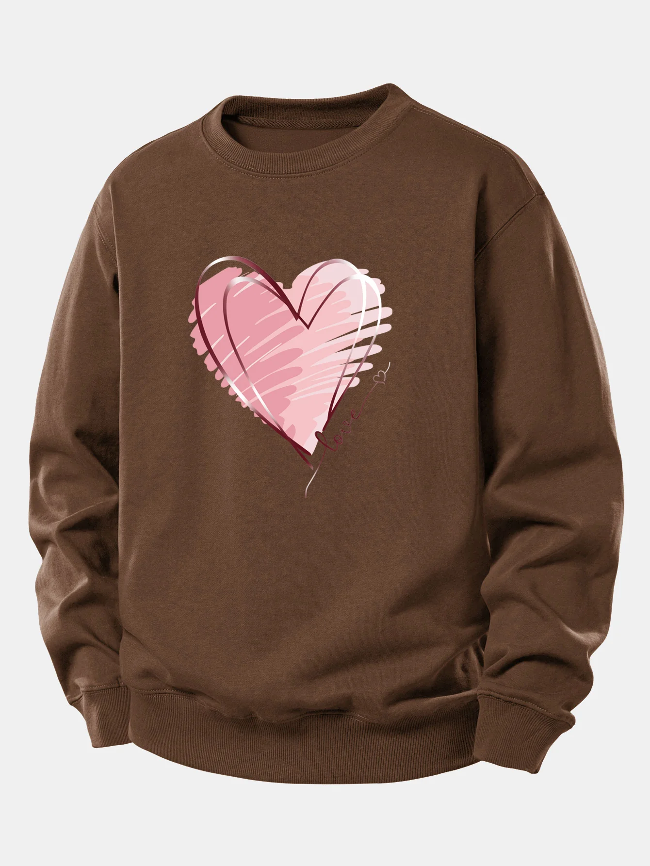 Doodle Heart Print Relax Fit Sweatshirt - Image 8