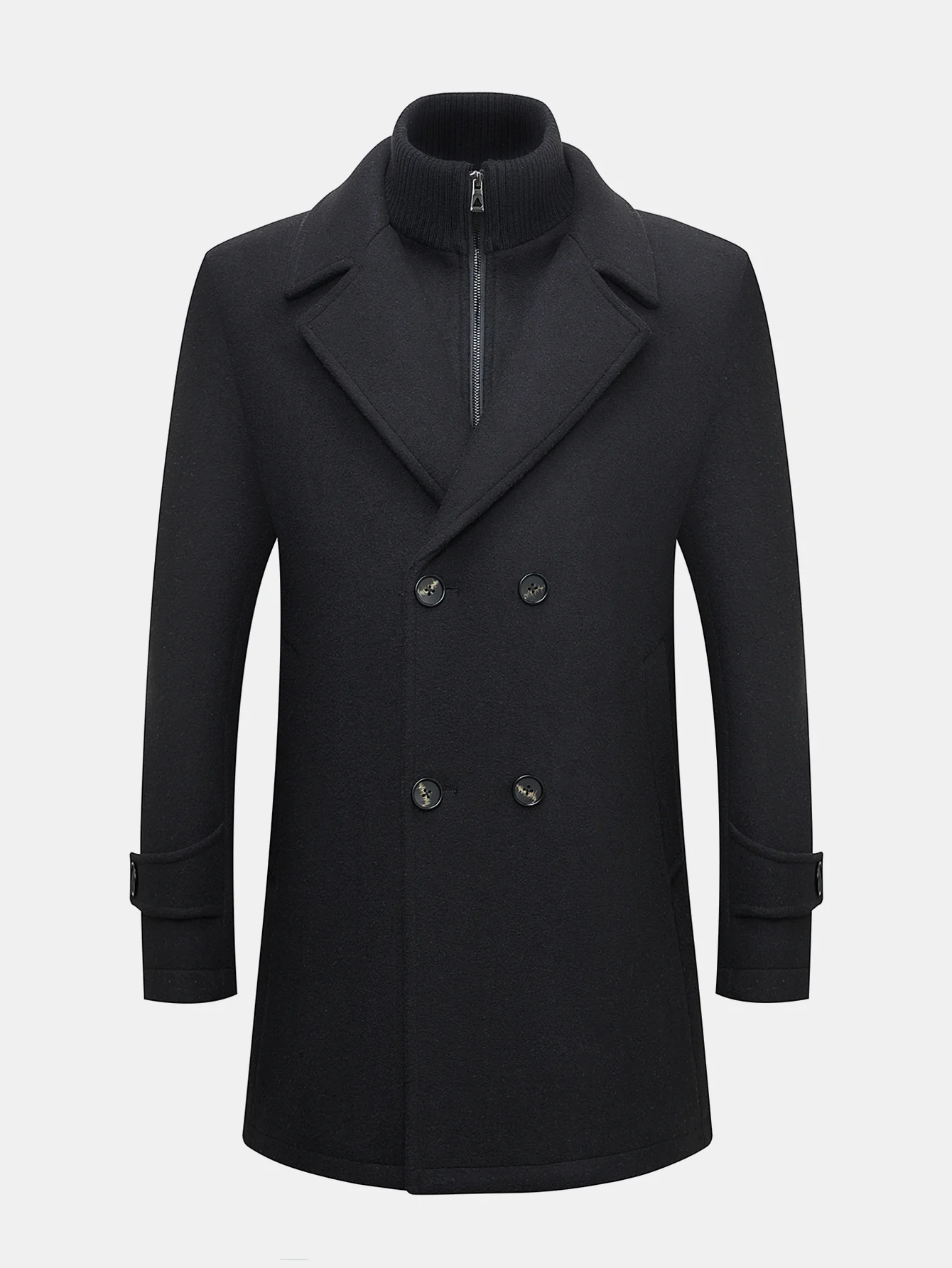 Double Breasted Wool Overcoat - Image 2