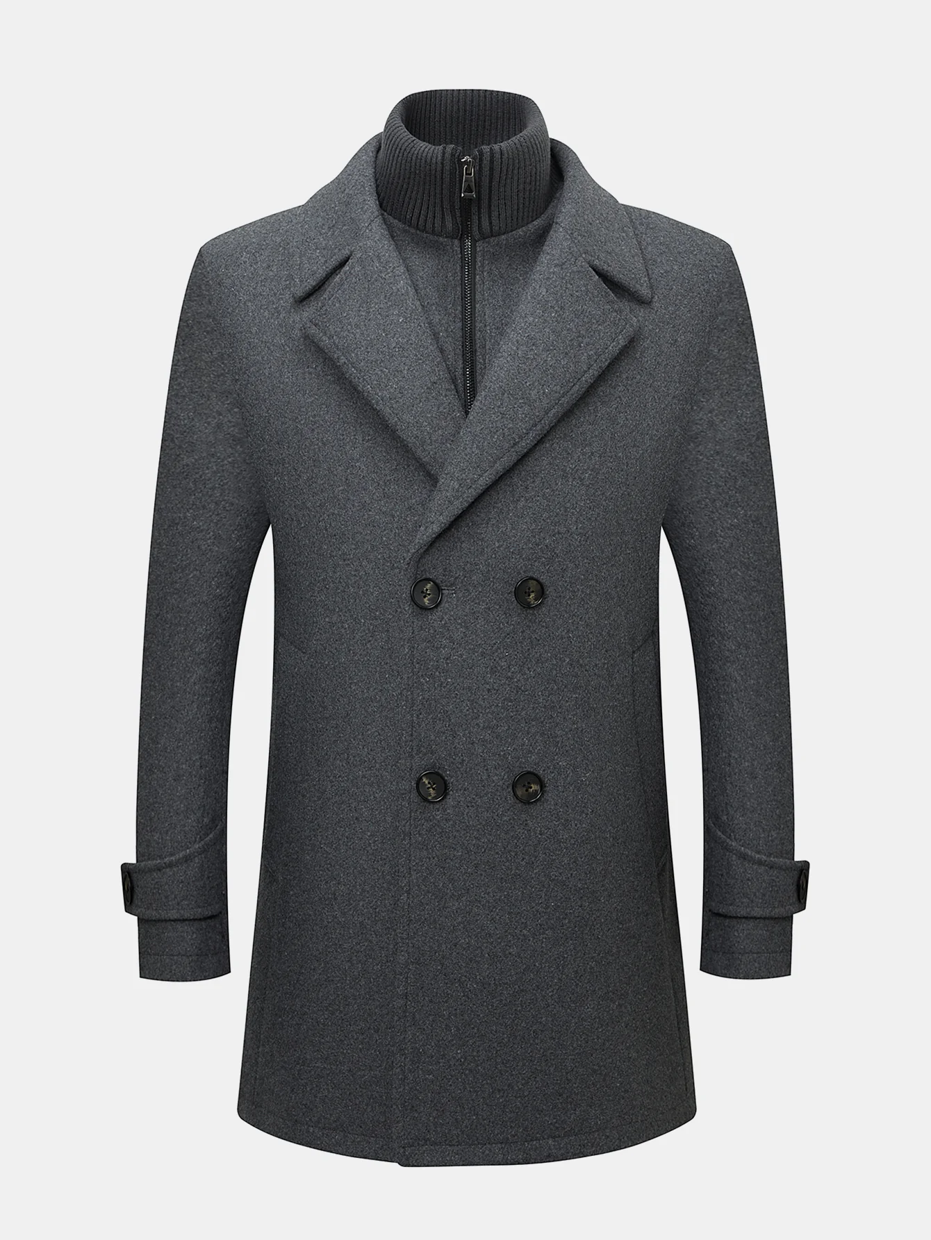 Double Breasted Wool Overcoat - Image 5