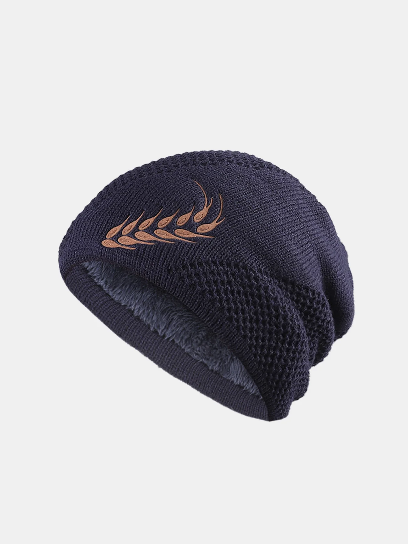 Double-Layer Thick Winter Knit Beanie Hat Skull Cap For Men And Women