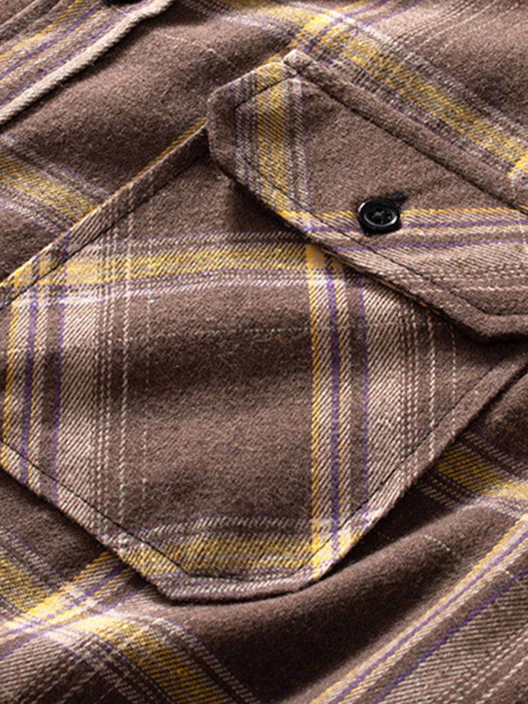 Kariertes Hemd mit doppelten Patten-Taschen - Image 4