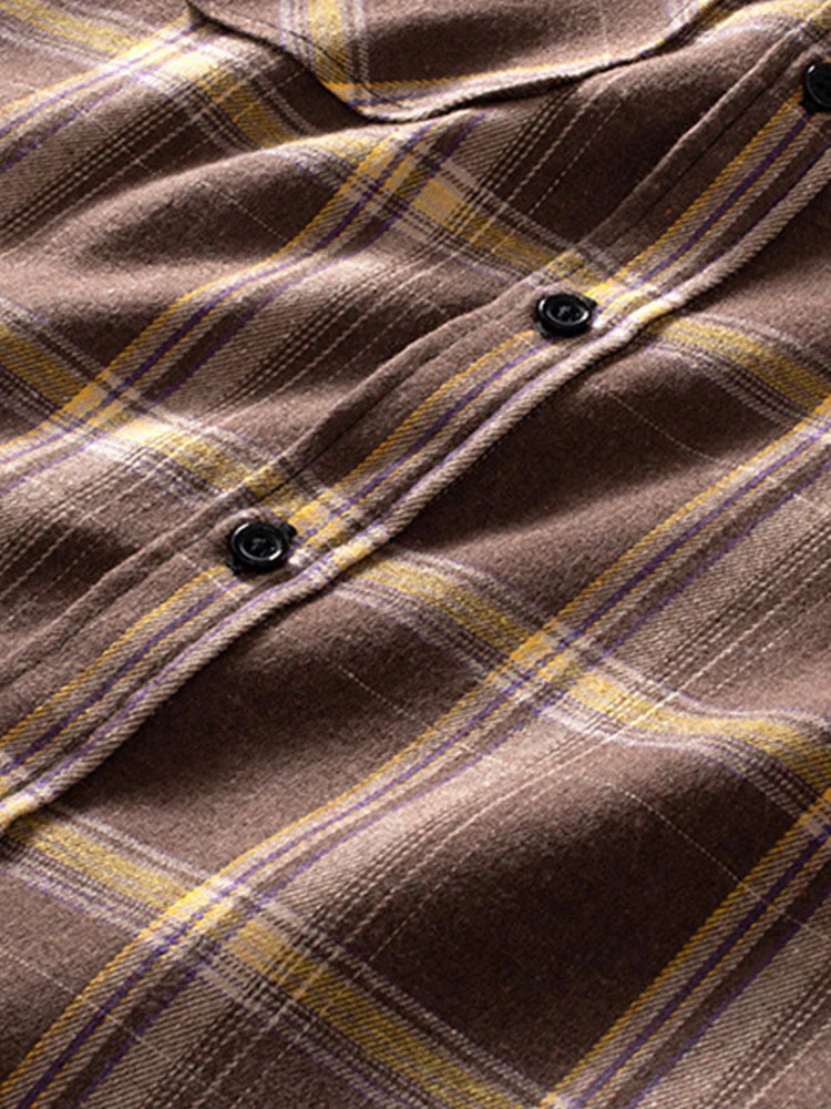 Kariertes Hemd mit doppelten Patten-Taschen - Image 5