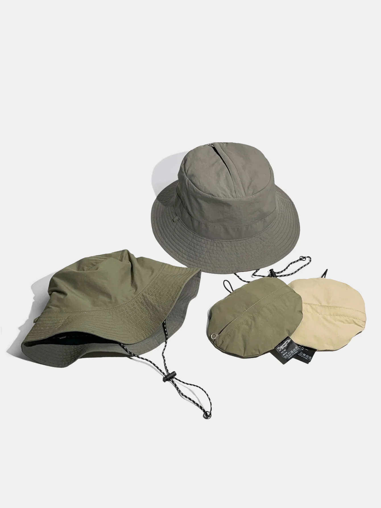 Doppelseitige wendbare Bucket Hat mit Kinnriemen - Image 10