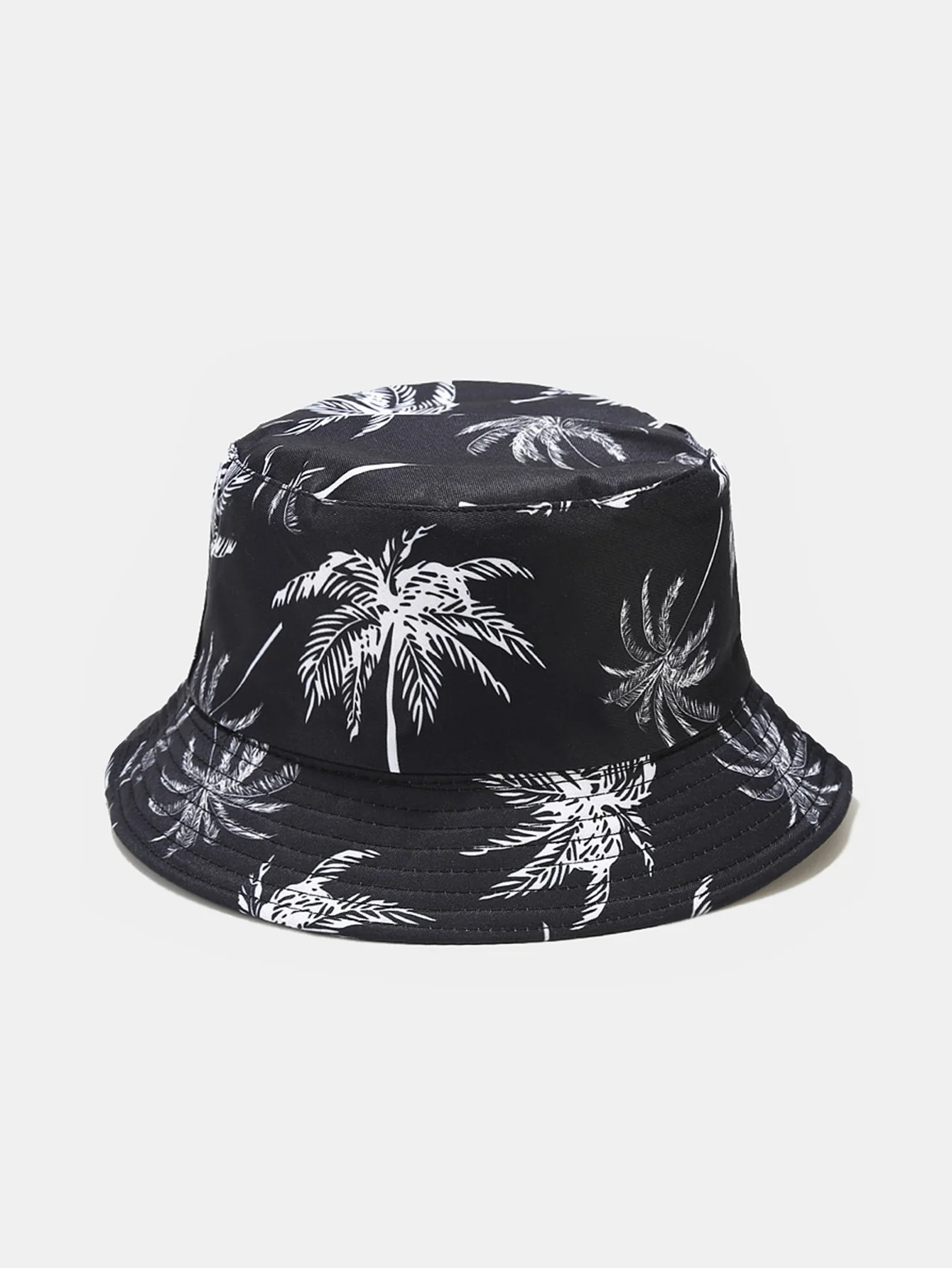 Doppelseitiger wendbarer Palmenmuster Bucket Hat - Image 5