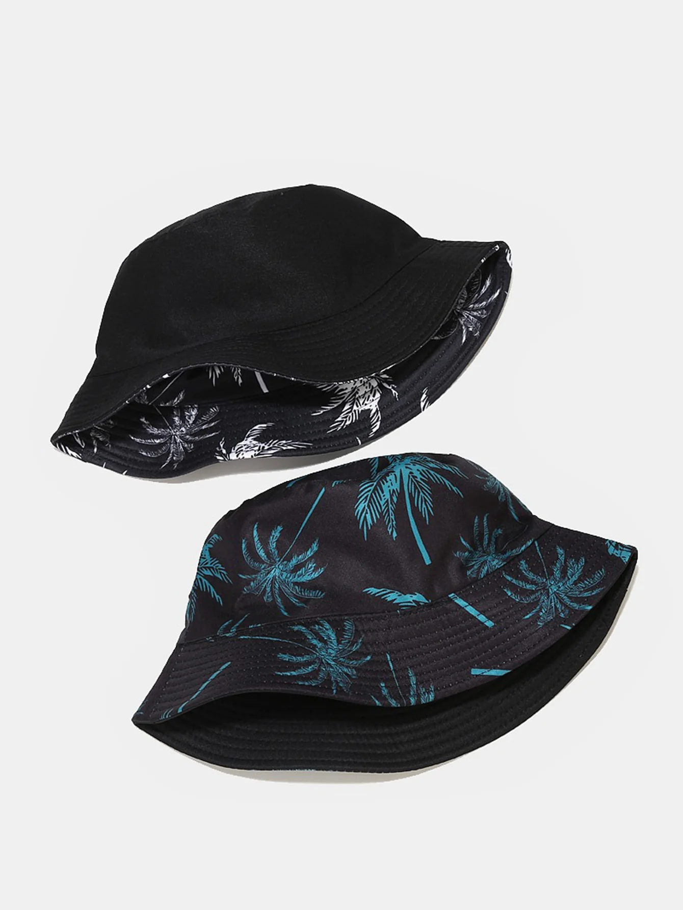Doppelseitiger wendbarer Palmenmuster Bucket Hat - Image 8