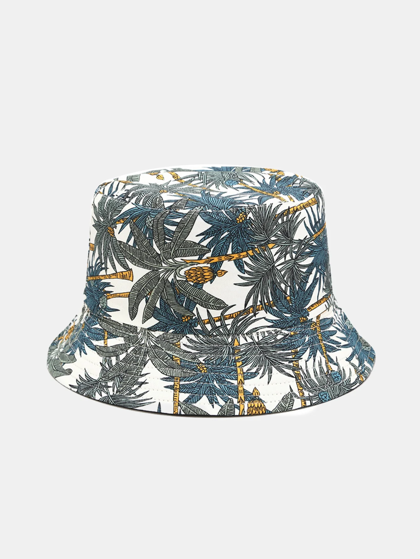 Doppelseitiger wendbarer Palmenmuster Bucket Hat - Image 2