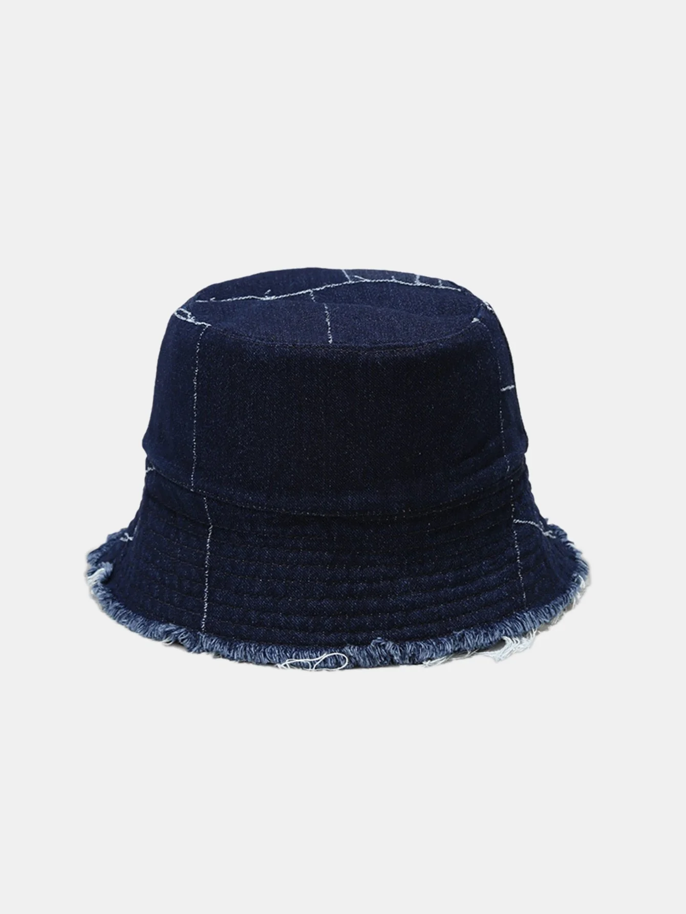 Gespaltener Denim Quasten Bequeme und vielseitige Bucket Hat kann auf beiden Seiten getragen werden. - Image 2