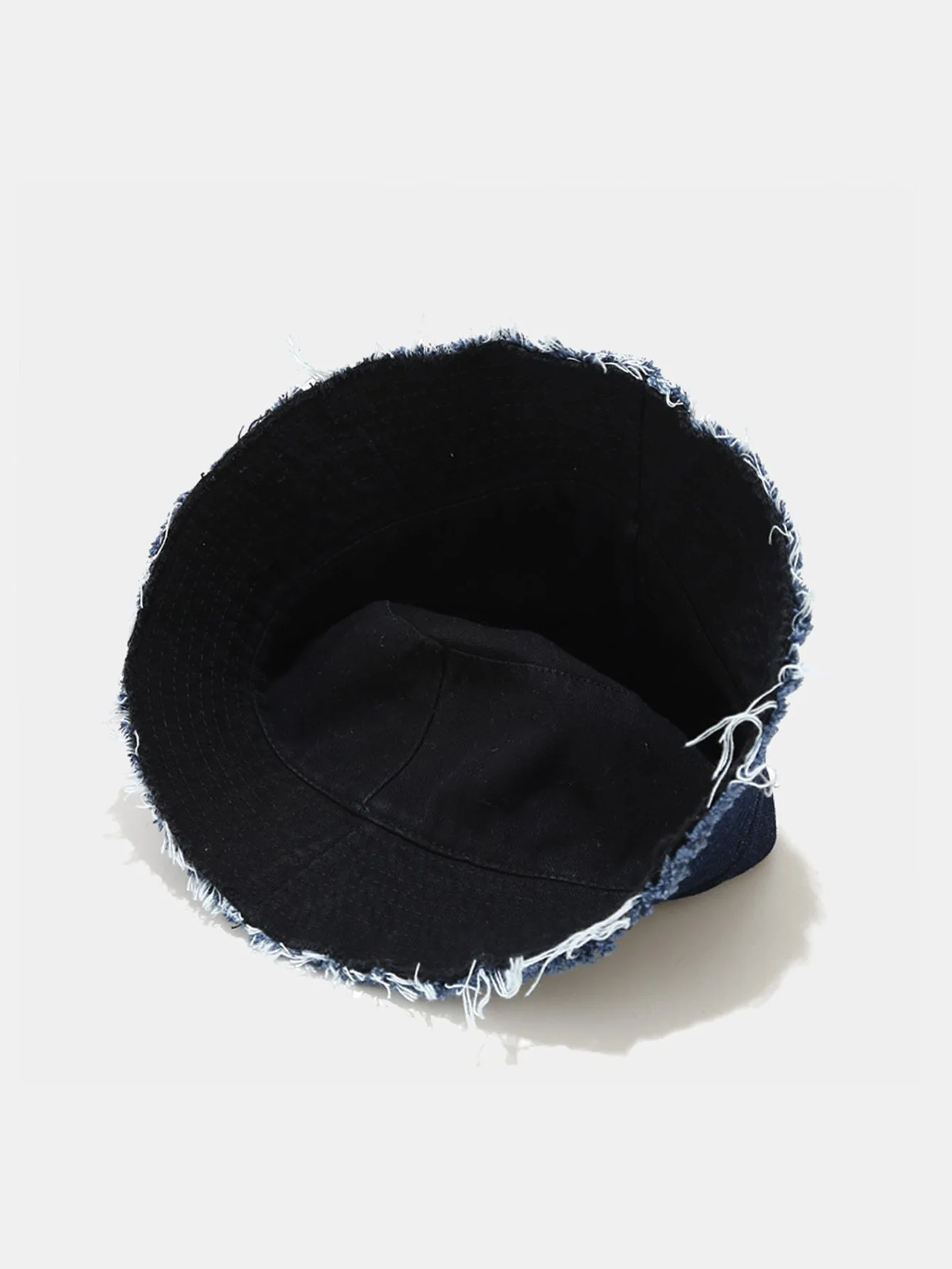 Gespaltener Denim Quasten Bequeme und vielseitige Bucket Hat kann auf beiden Seiten getragen werden. - Image 5