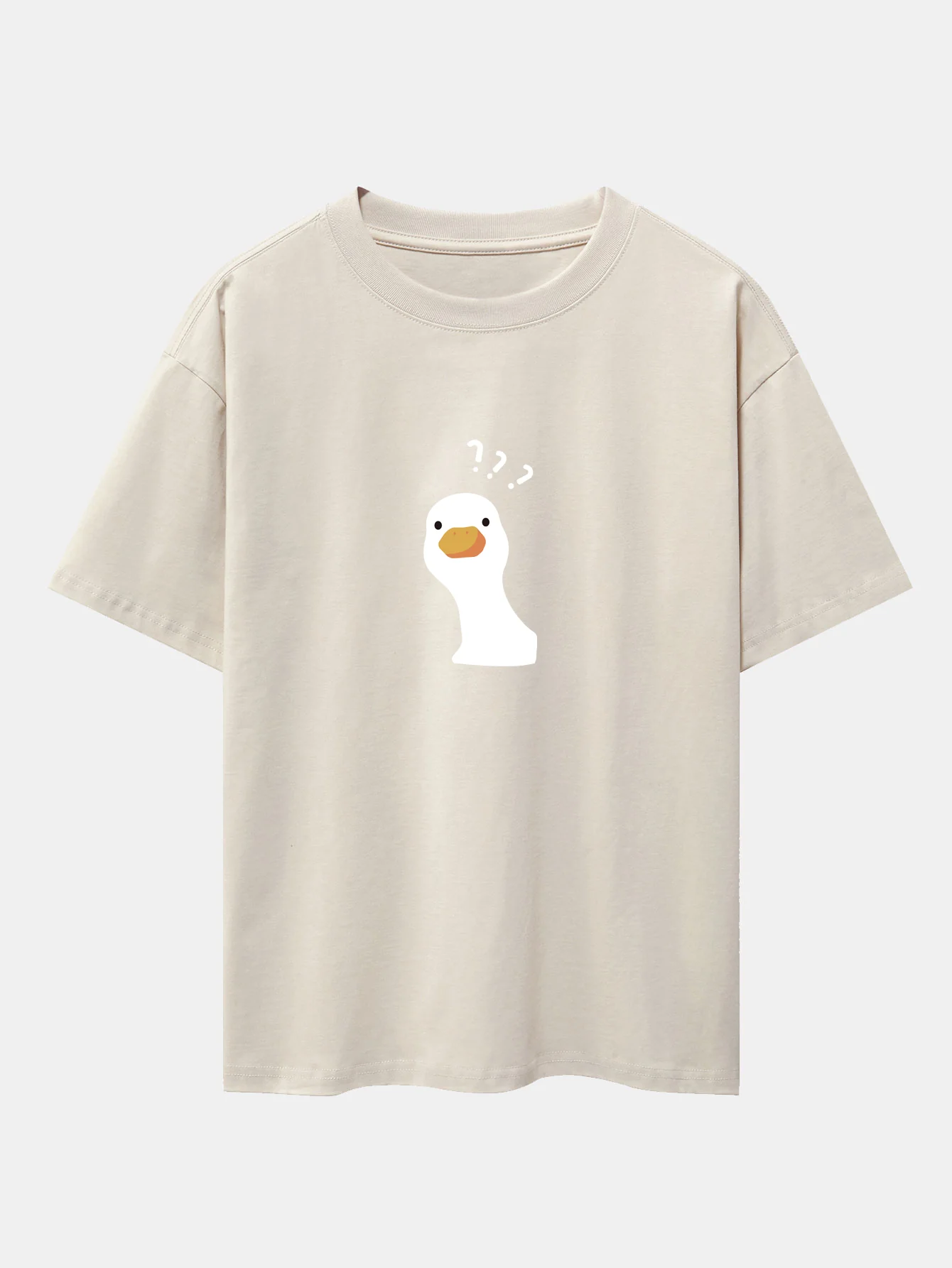 Zweifelhafte Gans Print Drop-Shoulder Oversize T-Shirt - Image 3