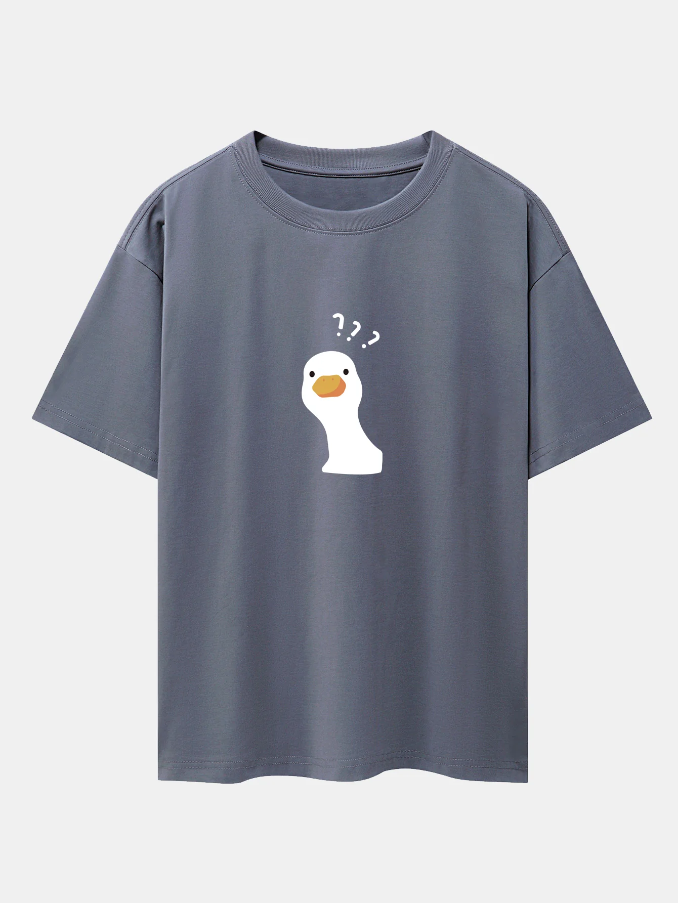 Zweifelhafte Gans Print Drop-Shoulder Oversize T-Shirt - Image 8