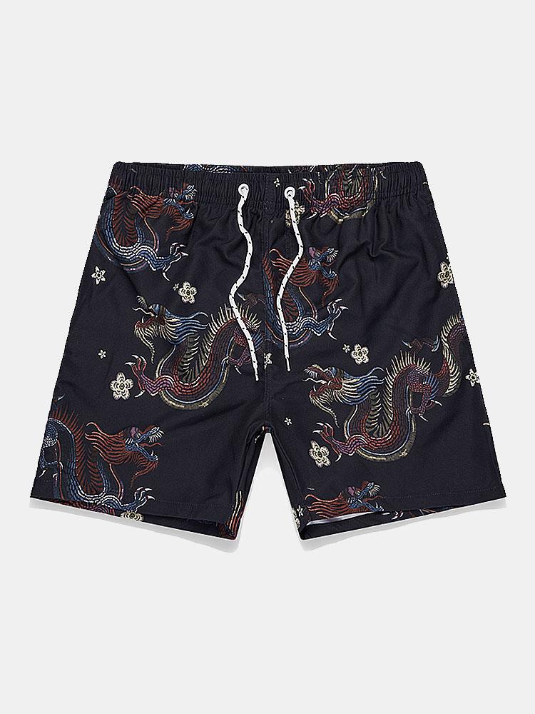 Drachenmuster Badehose