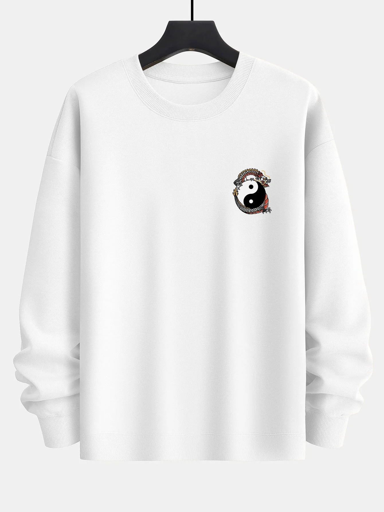 Drachen Slogan Rückenprint Relaxed Fit Sweatshirt - Image 2