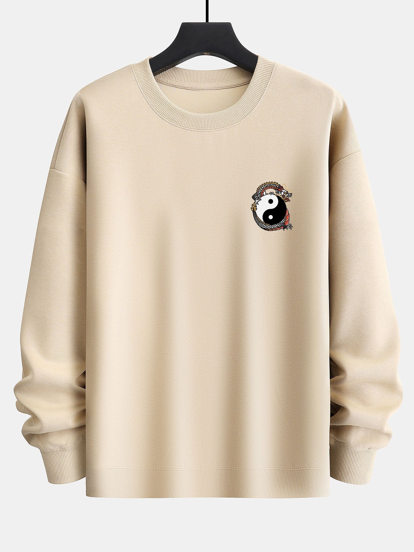 Drachen Slogan Rückenprint Relaxed Fit Sweatshirt - Image 4
