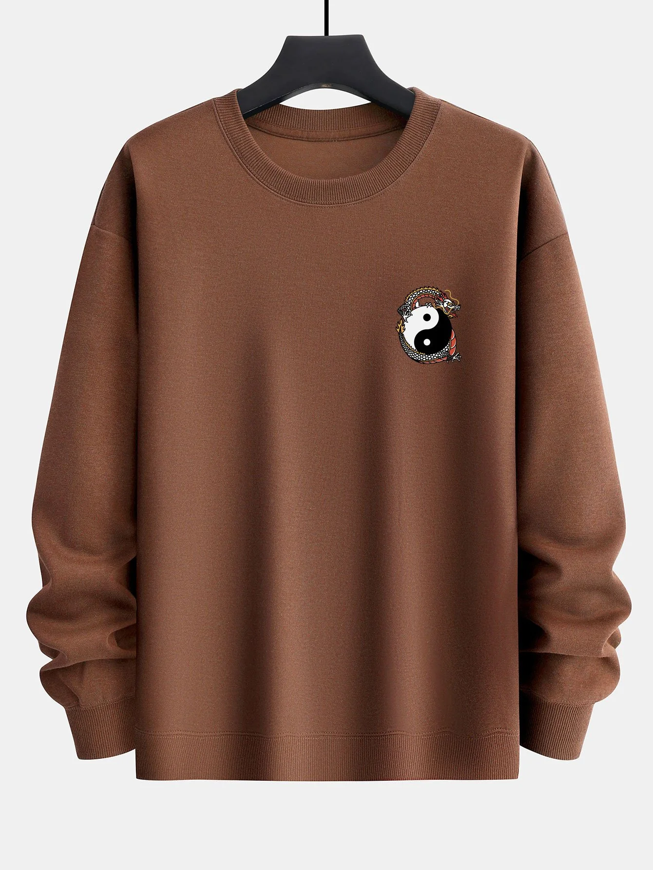 Drachen Slogan Rückenprint Relaxed Fit Sweatshirt - Image 6