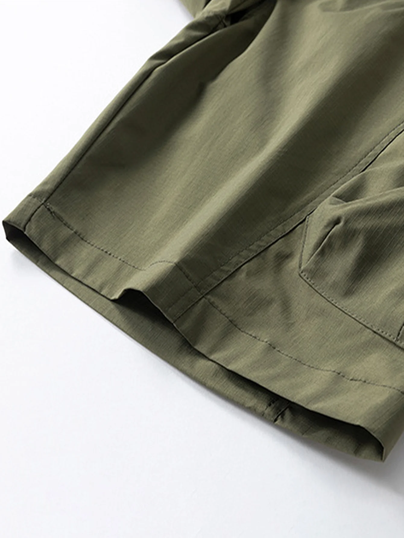 Drawstring Nylon Cargo Shorts - Image 11